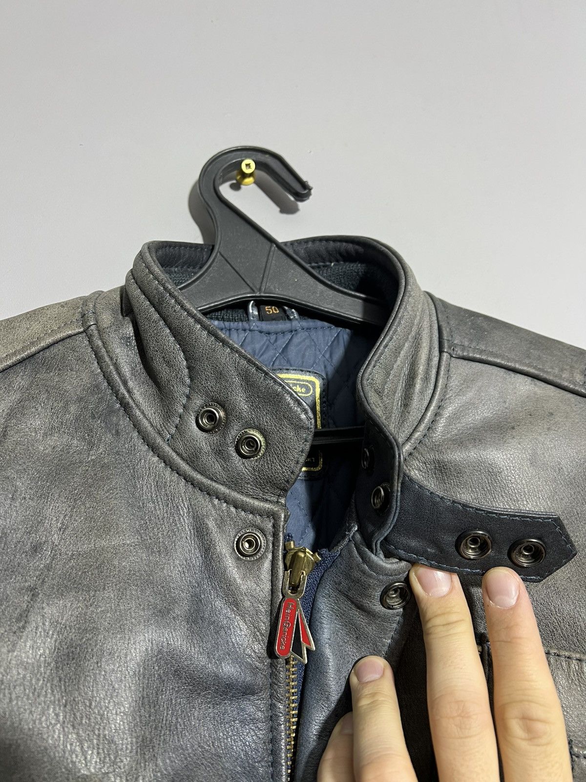 Hein Gericke × Vintage Vintage 90s Hein Gericke Leather Biker Zipper Racing Jacket Size US M / EU 48-50 / 2 - 10 Thumbnail