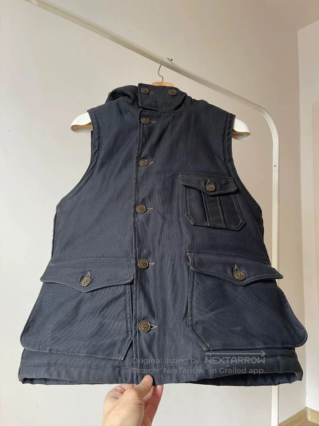 Freewheelers navy blue hooded pilot vest. Size US M / EU 48-50 / 2 - 1 Thumbnail