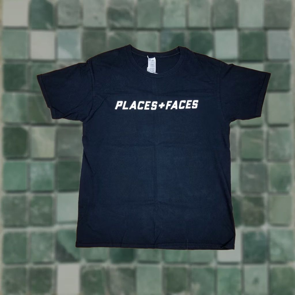Places + Faces VINTAGE PLACES + FACES LOGO PRINT BLACK COTTON T-SHIRT SZ LARGE BUT FIT LIKE MEDIUM Size US L / EU 52-54 / 3 - 1 Thumbnail