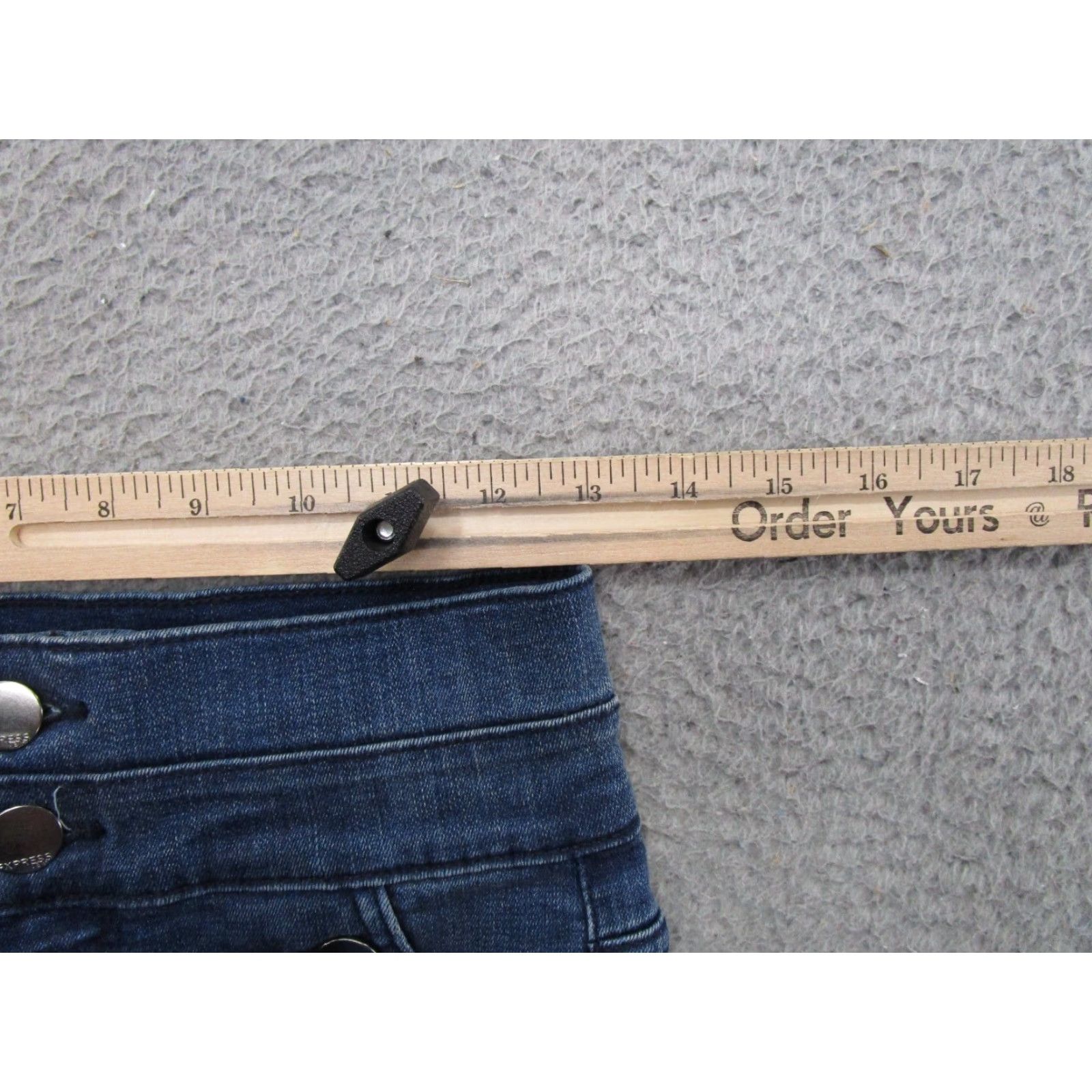 Express Express Blue Stretch Denim Super High Rise Ankle Skinny Jeans Jegging Size 2R Size 26" / US 2 / IT 38 - 7 Thumbnail