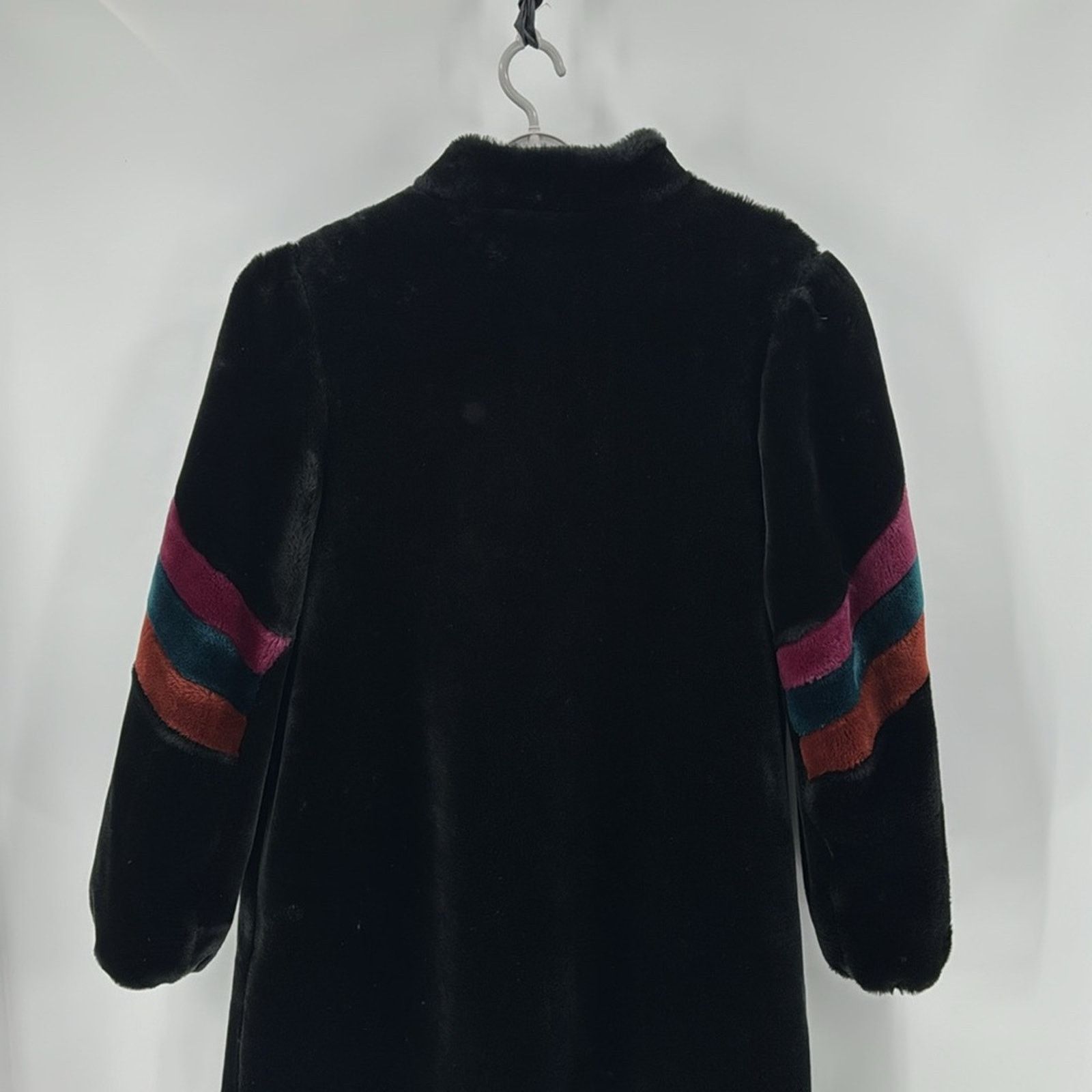 Vintage Vintage faux fur black long line coat 80s 70s heavy lined Size L / US 10 / IT 46 - 11 Thumbnail