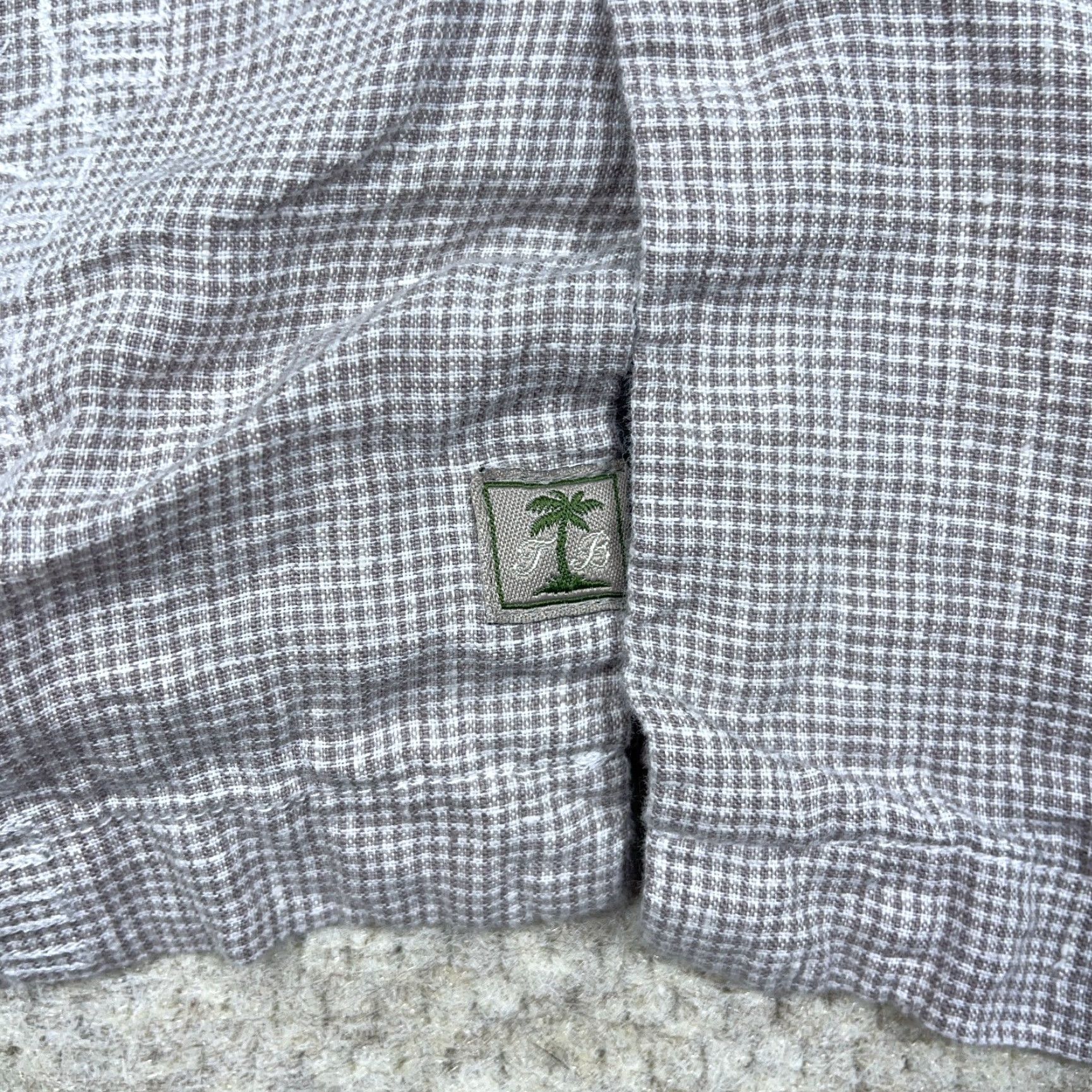 Tommy Bahama Tommy Bahama Shirt Men XL Gray Linen Button Up Floral Hawaiian Camp Beach Adult Size US XL / EU 56 / 4 - 6 Thumbnail