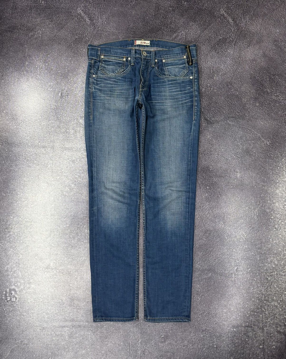Levi's Vintage Levi’s 519 Slim Fit Faded Blue USA Hype Denim Jeans Size US 33 - 2 Thumbnail
