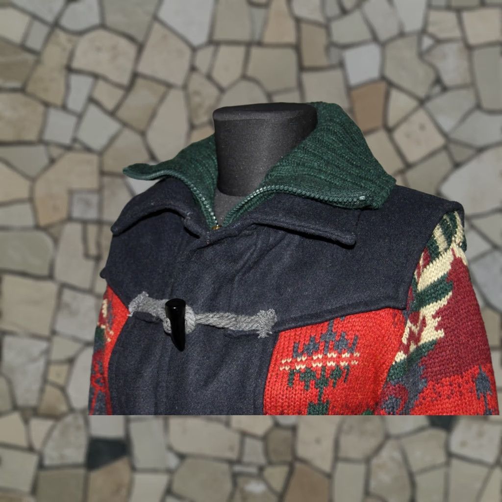 Desigual Desigual Multicoloured Wool Overcoat Jacket L Womens Barcelona Coat Size L / US 10 / IT 46 - 1 Thumbnail
