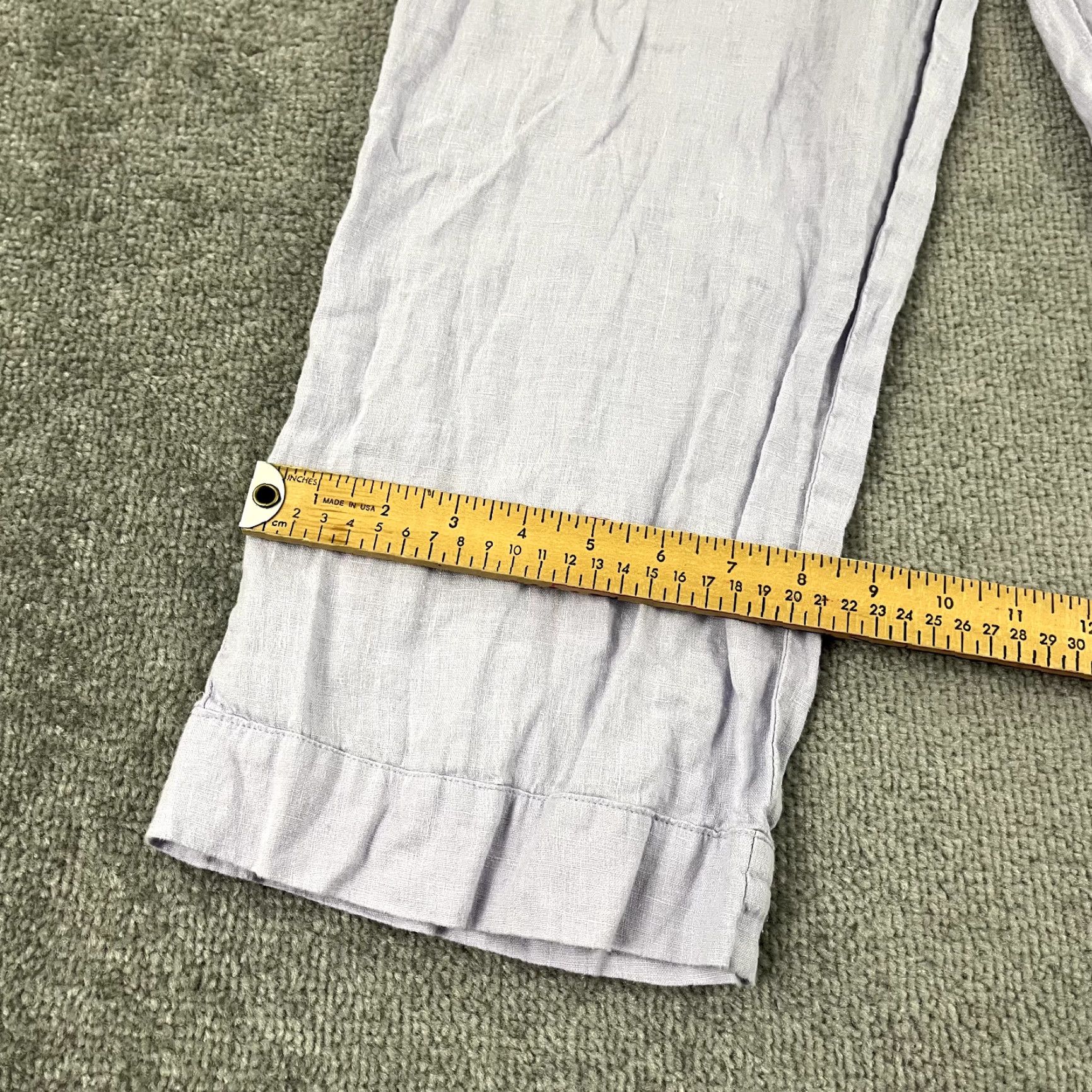 FLAX FLAX by JEANNE ENGLHART Pants Womens Small Light Purple Linen Elastic Pull On Size 28" / US 6 / IT 42 - 7 Thumbnail