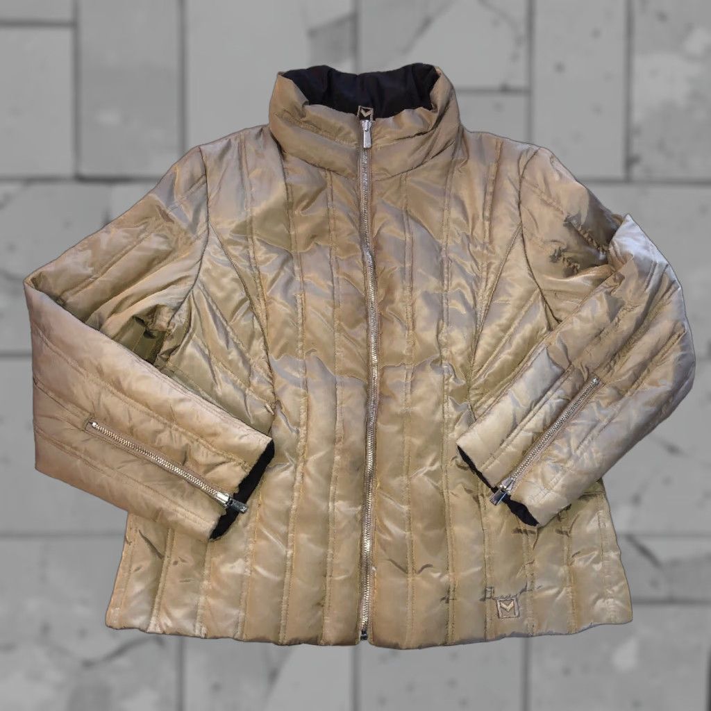 Michael Kors Michael Kors Womens Jacket Reversible Full Zip Brown Size L Size L / US 10 / IT 46 - 1 Thumbnail