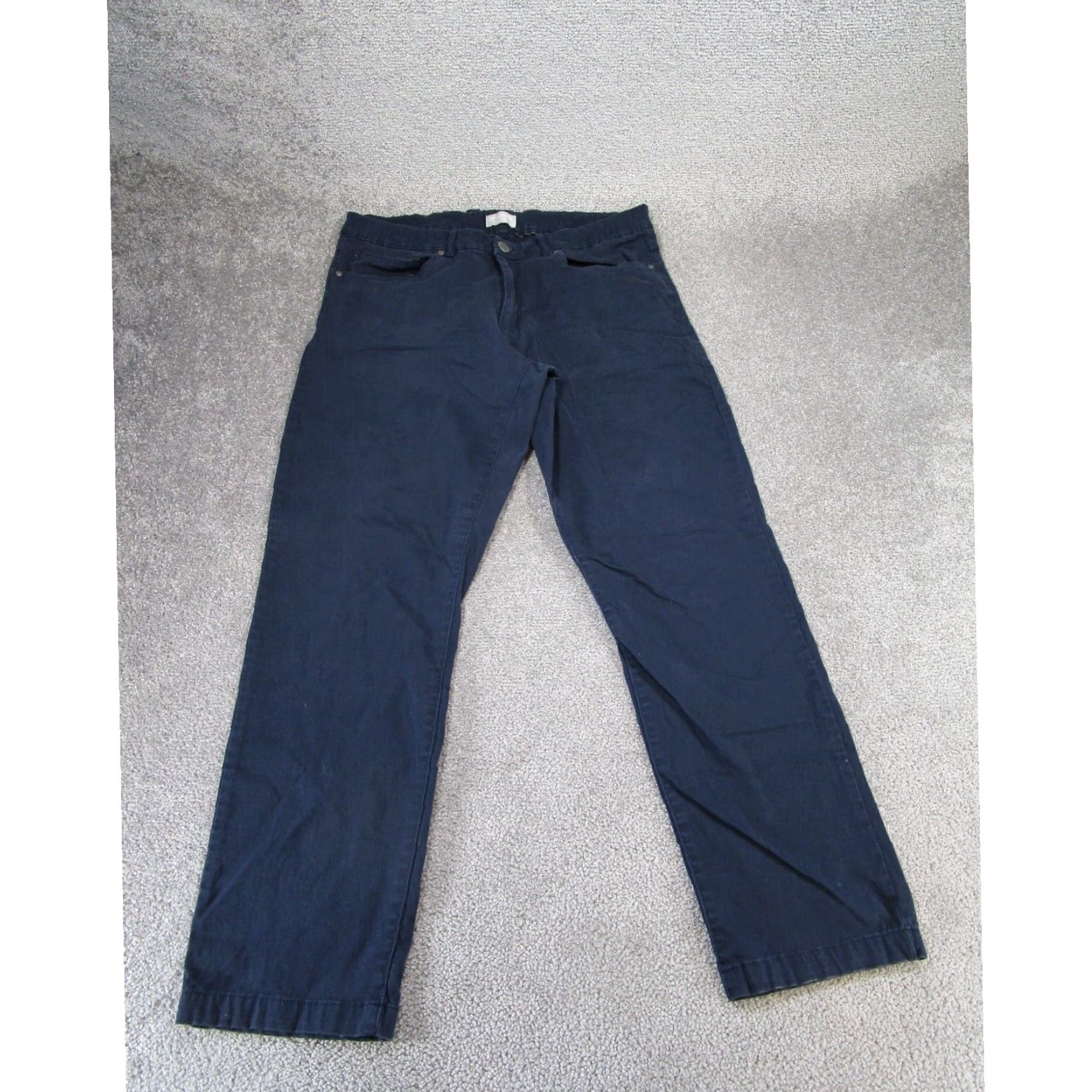 Vintage Hickey Freeman Mens Slim Fit 36X30 Navy Blue Cotton Chinos Pants Size US 36 / EU 52 - 1 Thumbnail