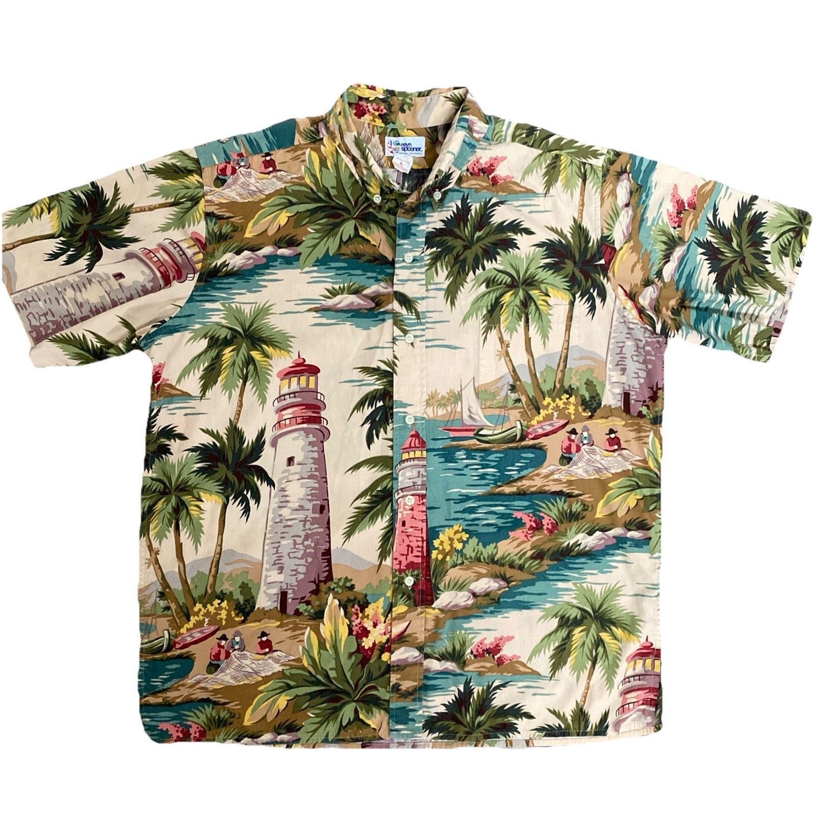 Reyn Spooner Reyn Spooner Shirt Hawaiian Lighthouse Palm Boat L Size US L / EU 52-54 / 3 - 1 Thumbnail