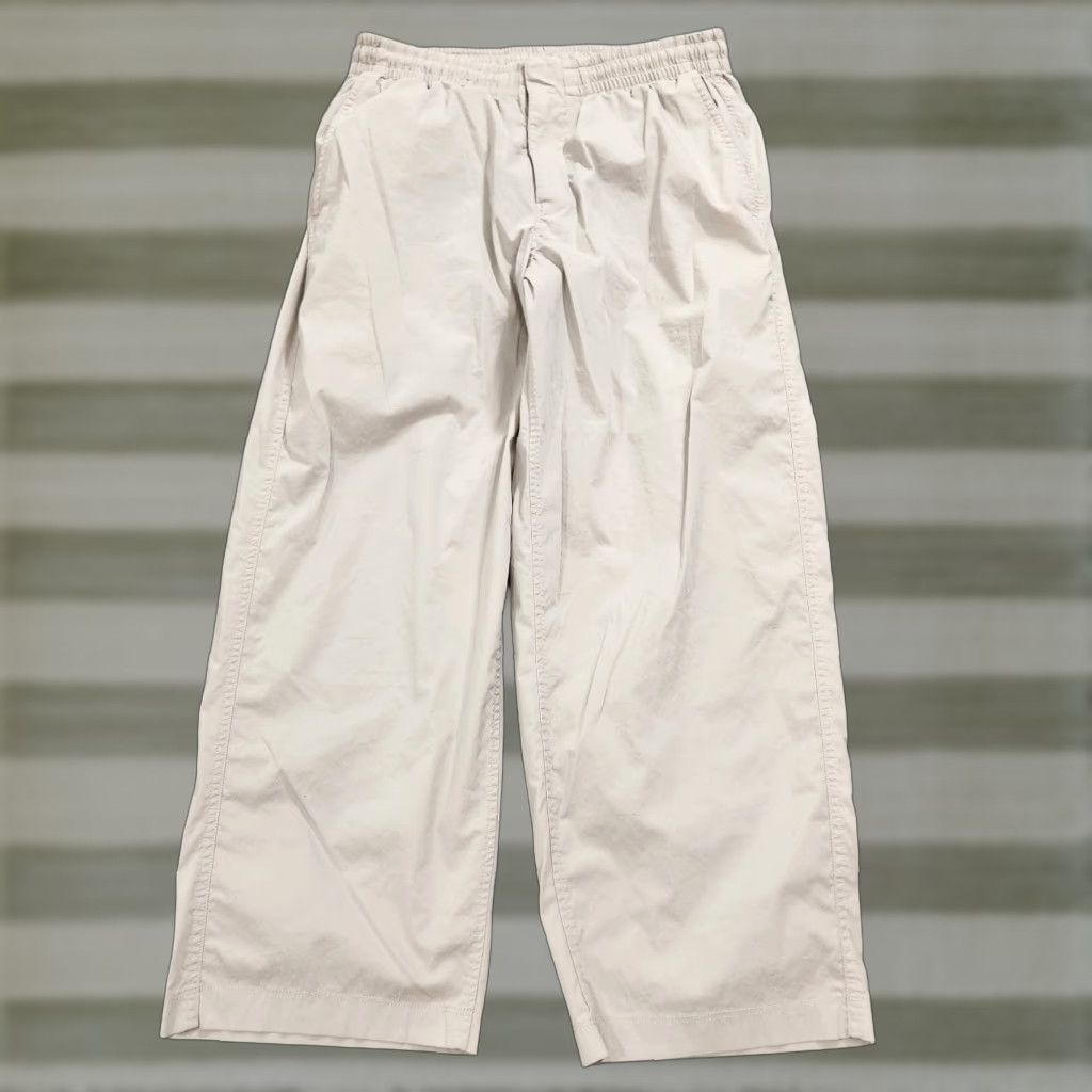 Lululemon Pants Mens M Gray Poplin Relaxed Fit Elastic Waist Drawstring Casual