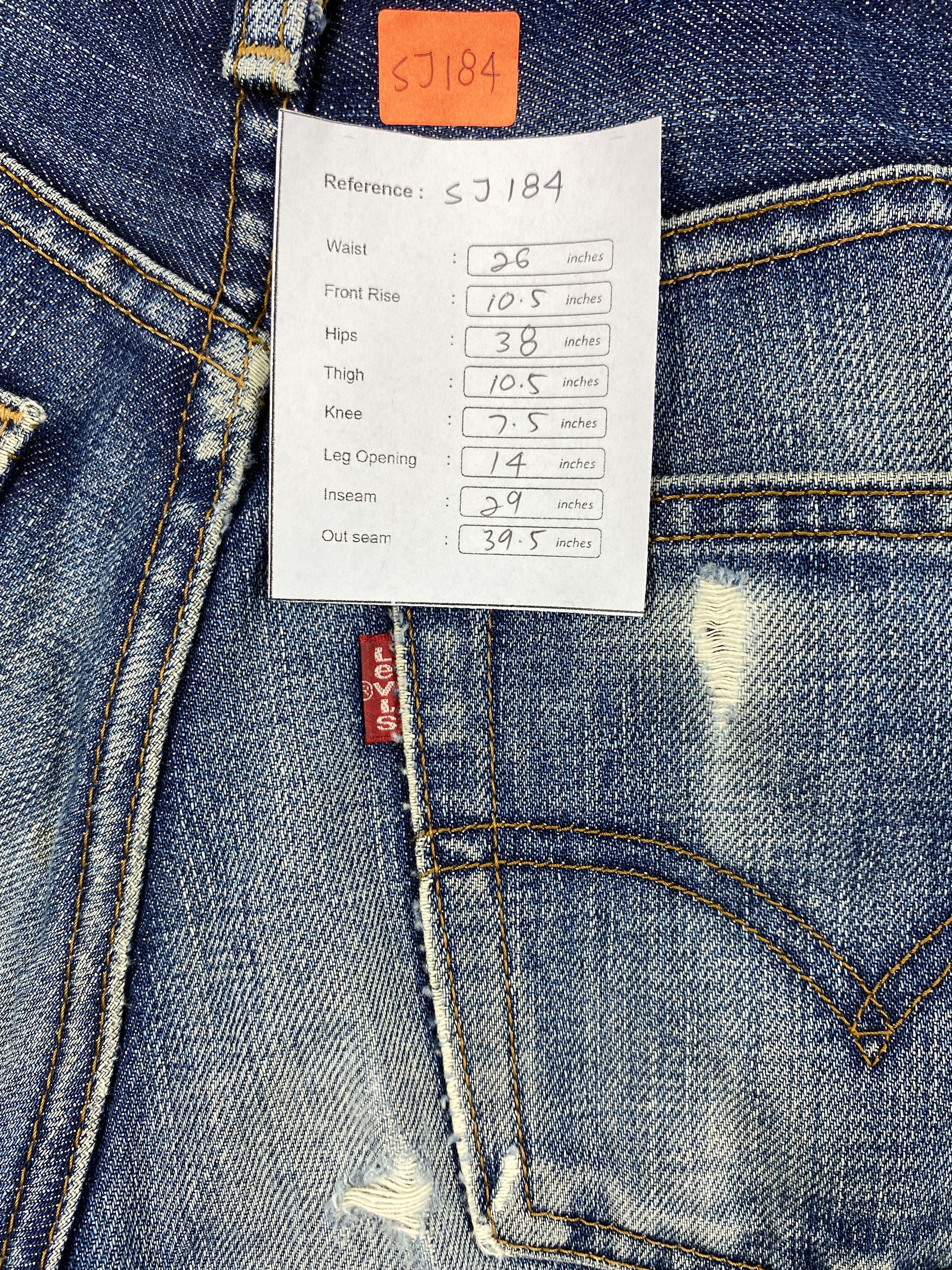 Japanese Brand Blue Distressed Vintage Levi's Jeans 26x29 Denim -SJ184 Size US 26 / EU 42 - 8 Thumbnail
