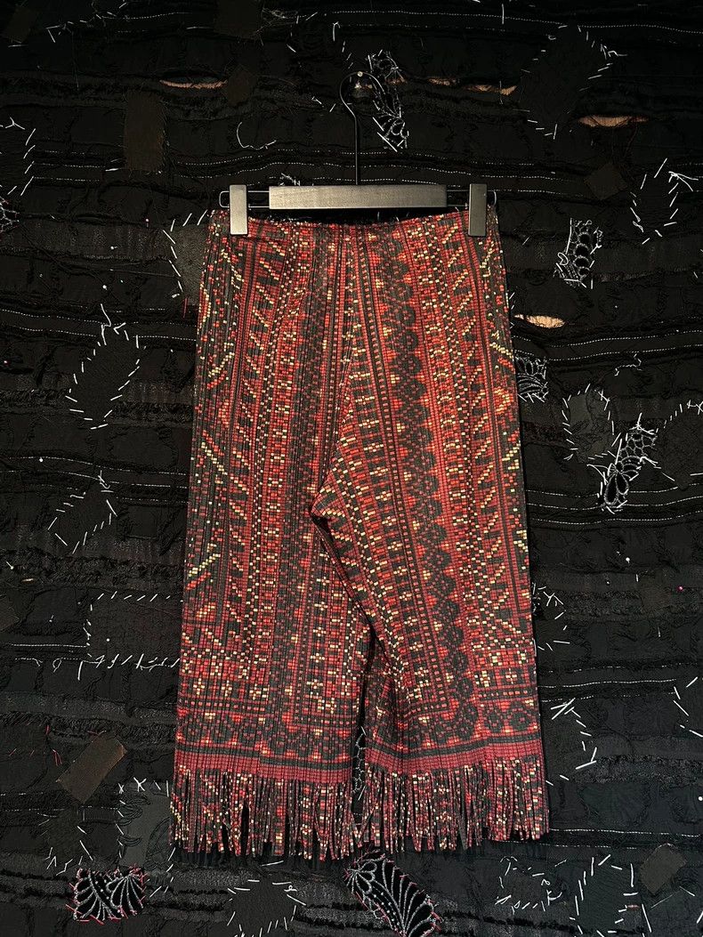 Issey Miyake issey miyake size:3 Retro totem fringed five-inch wide-leg Size 42" / US 20 - 2 Thumbnail