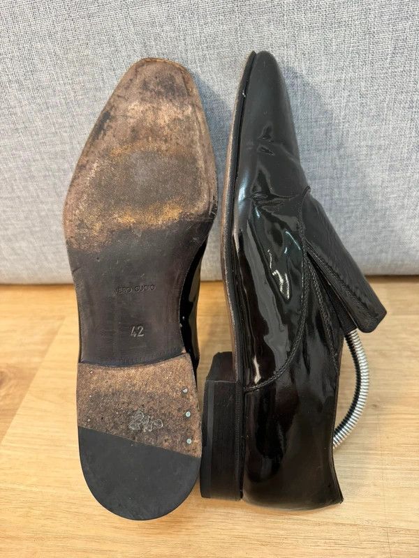Canali Canali Italy Patent Leather Black Loafers Flats Moccasins 42 Size US 9 / EU 42 - 8 Thumbnail