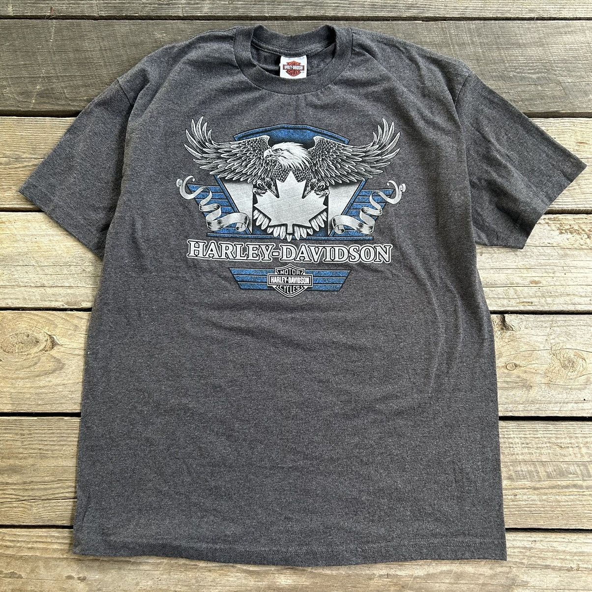 Vintage Vintage Y2K Harley Davidson Ontario Canada Eagle Biker Shirt Size US XL / EU 56 / 4 - 1 Thumbnail