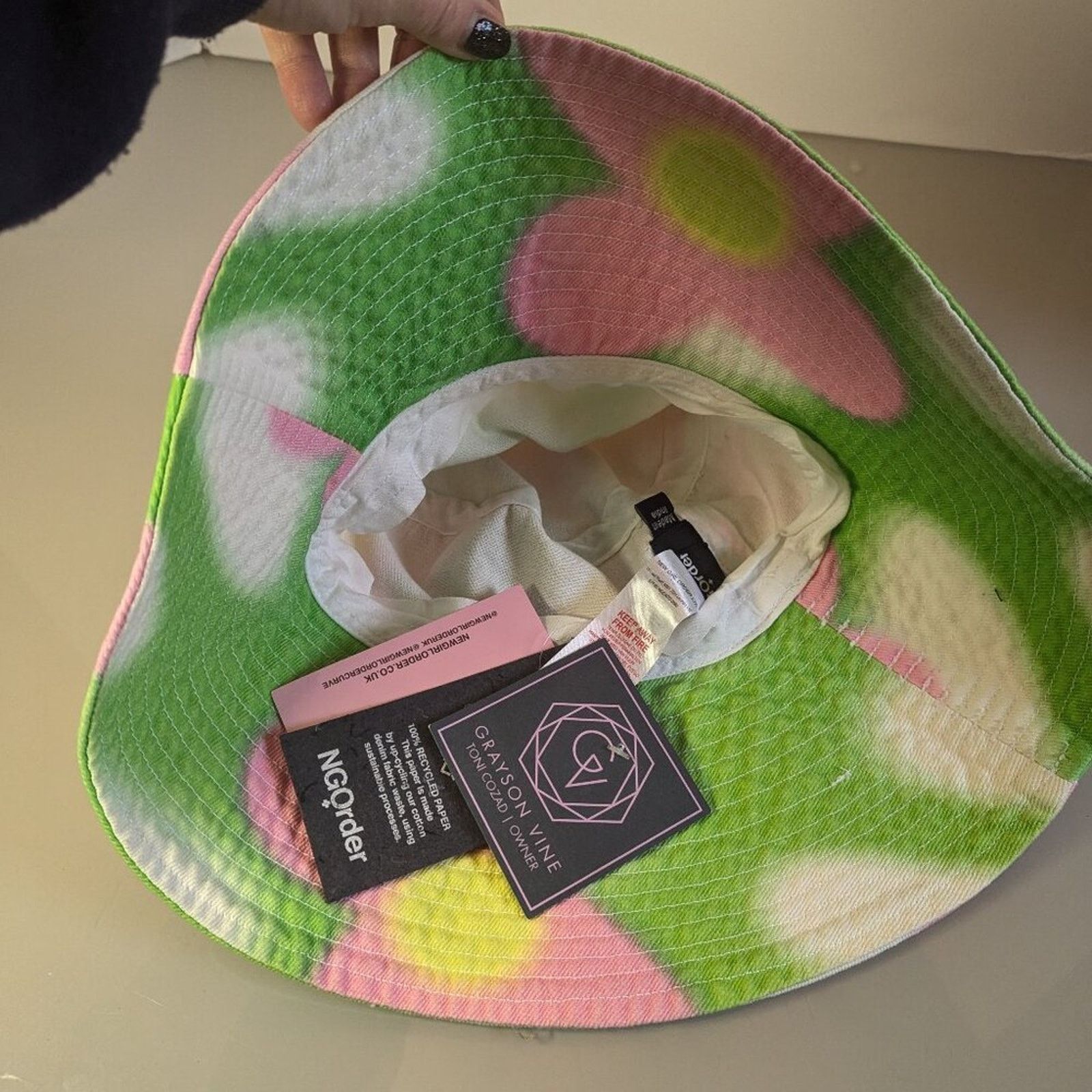 Dolls Kill Dolls Kill NGOrder Flower Sky Print Denim Fisherman Hat NWT Size ONE SIZE - 6 Thumbnail