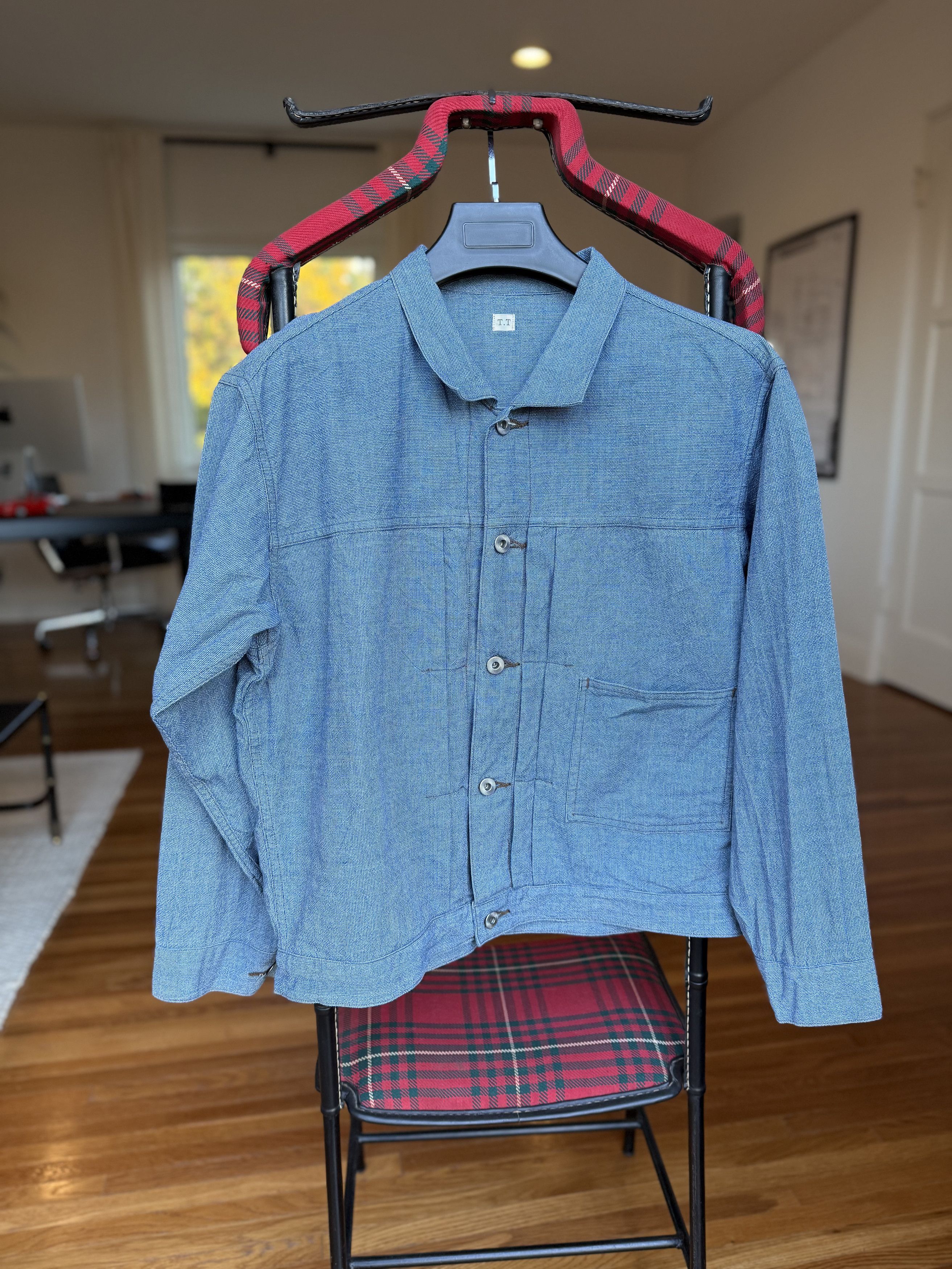 ジャケット・アウター taiga takahashi Lot.309 JACKET Taiga Takahashi Mens Lot 309 Buckle Backed Jacket - Indigo