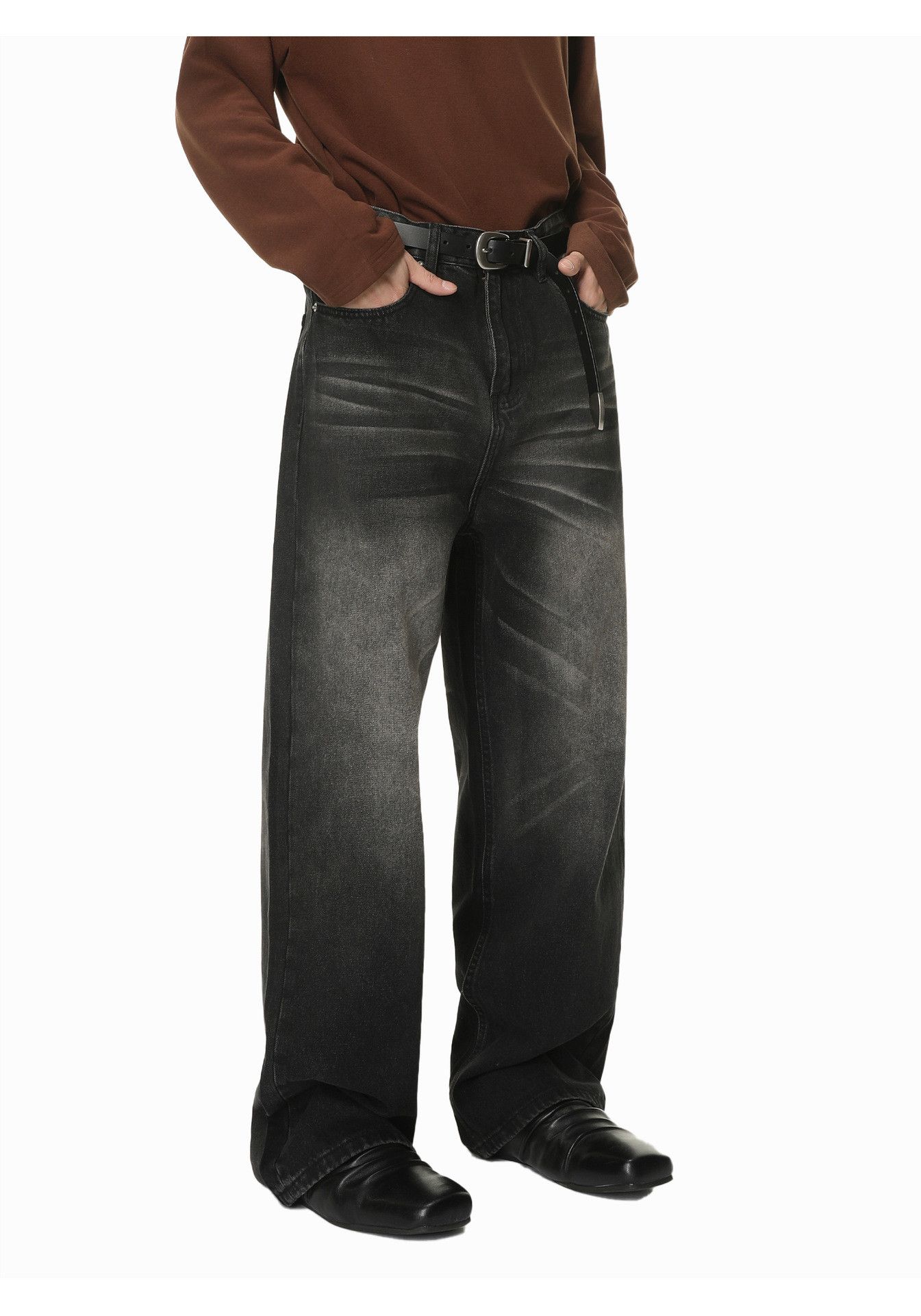 Vintage Men's American retro Vibe distressed wide-leg straight jeans Size US 32 / EU 48 - 3 Thumbnail