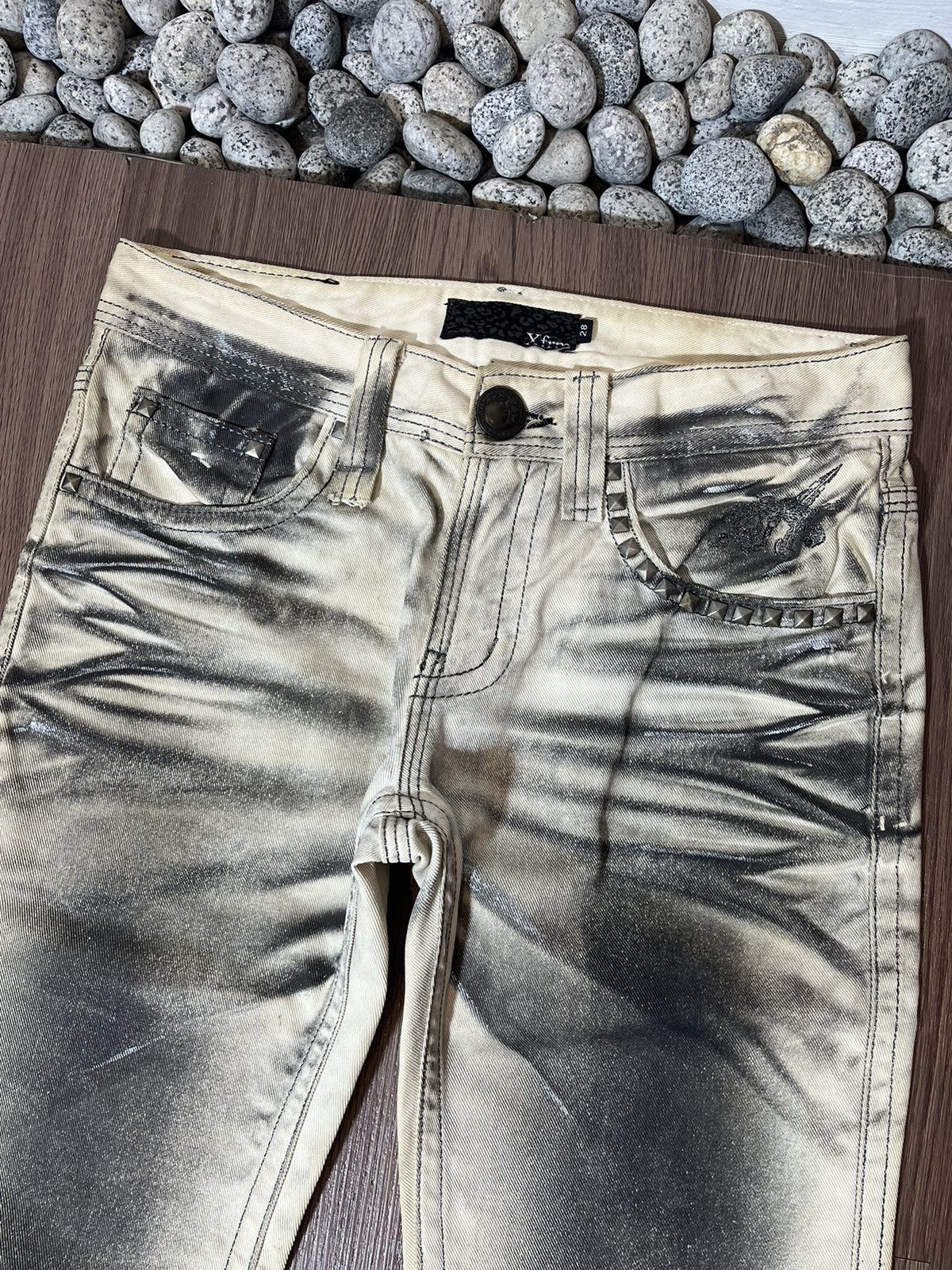 Seditionaries Xfrm Studded Clawmark Short Jeans Size US 31 - 3 Thumbnail