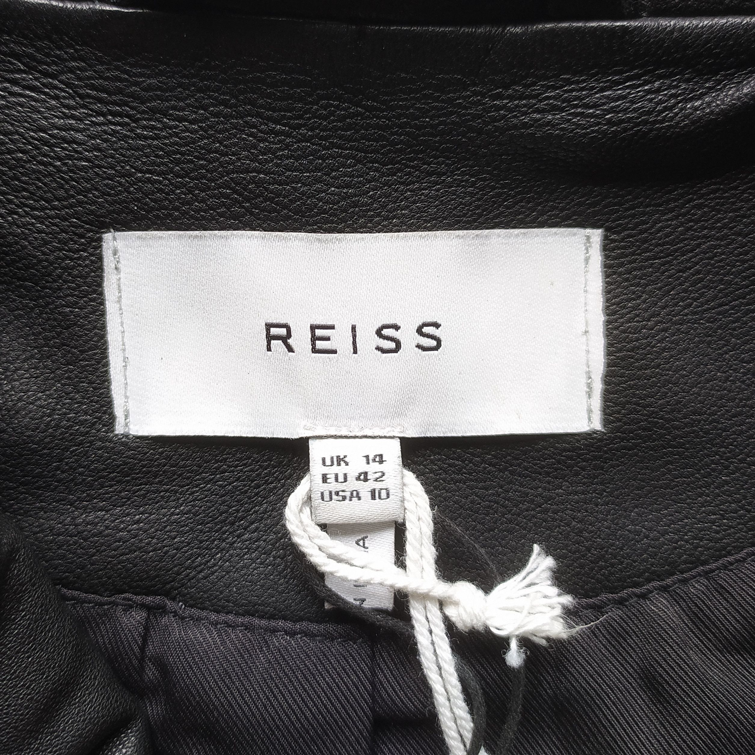 Reiss REISS Women's Tallis Leather Jacket UK14/US10 IFD-0720 Size L / US 10 / IT 46 - 7 Thumbnail
