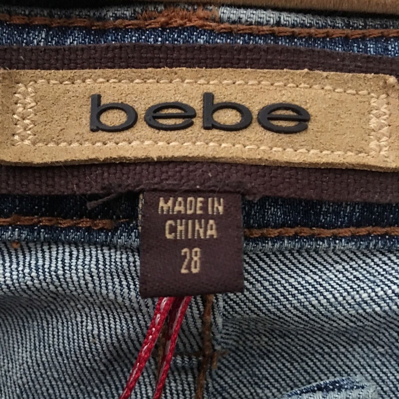 Other Bebe fancy woven ribbon boot cut jeans 28 Size 28" / US 6 / IT 42 - 7 Thumbnail