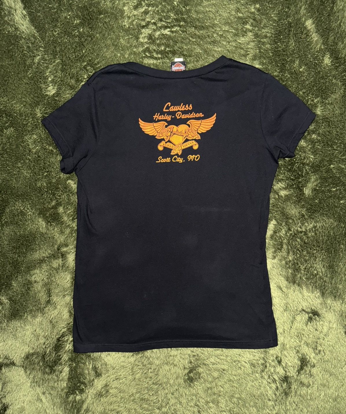 Harley Davidson [XXL] Harley-Davidson Cubic Logo Vintage V-Neck T-Shirt Size US XXL / EU 58 / 5 - 6 Thumbnail