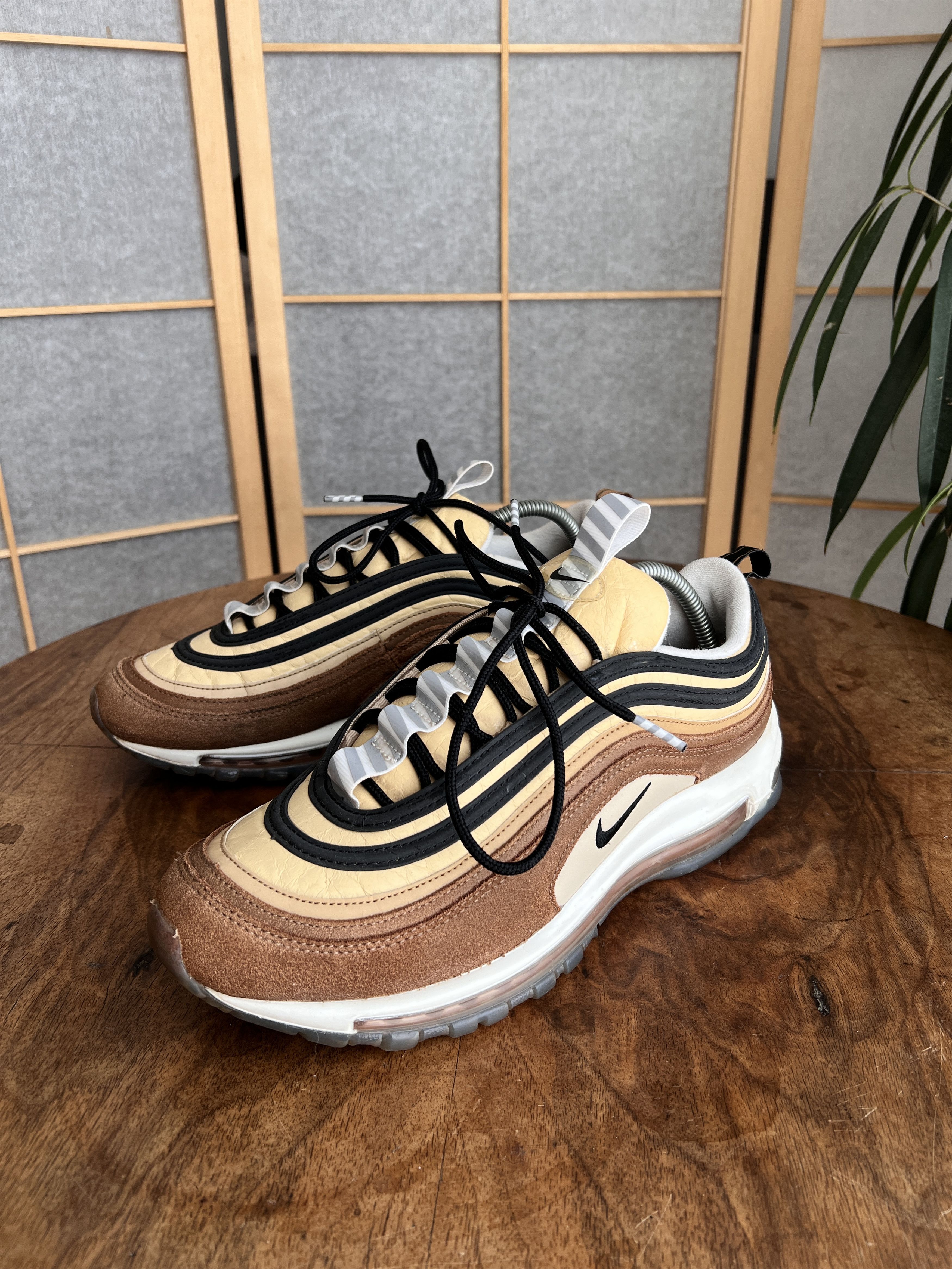 Nike Crazy! Nike Air Max 97 Barcode sneakers Elemental Gold shoes Size US 10.5 / EU 43-44 - 2 Thumbnail