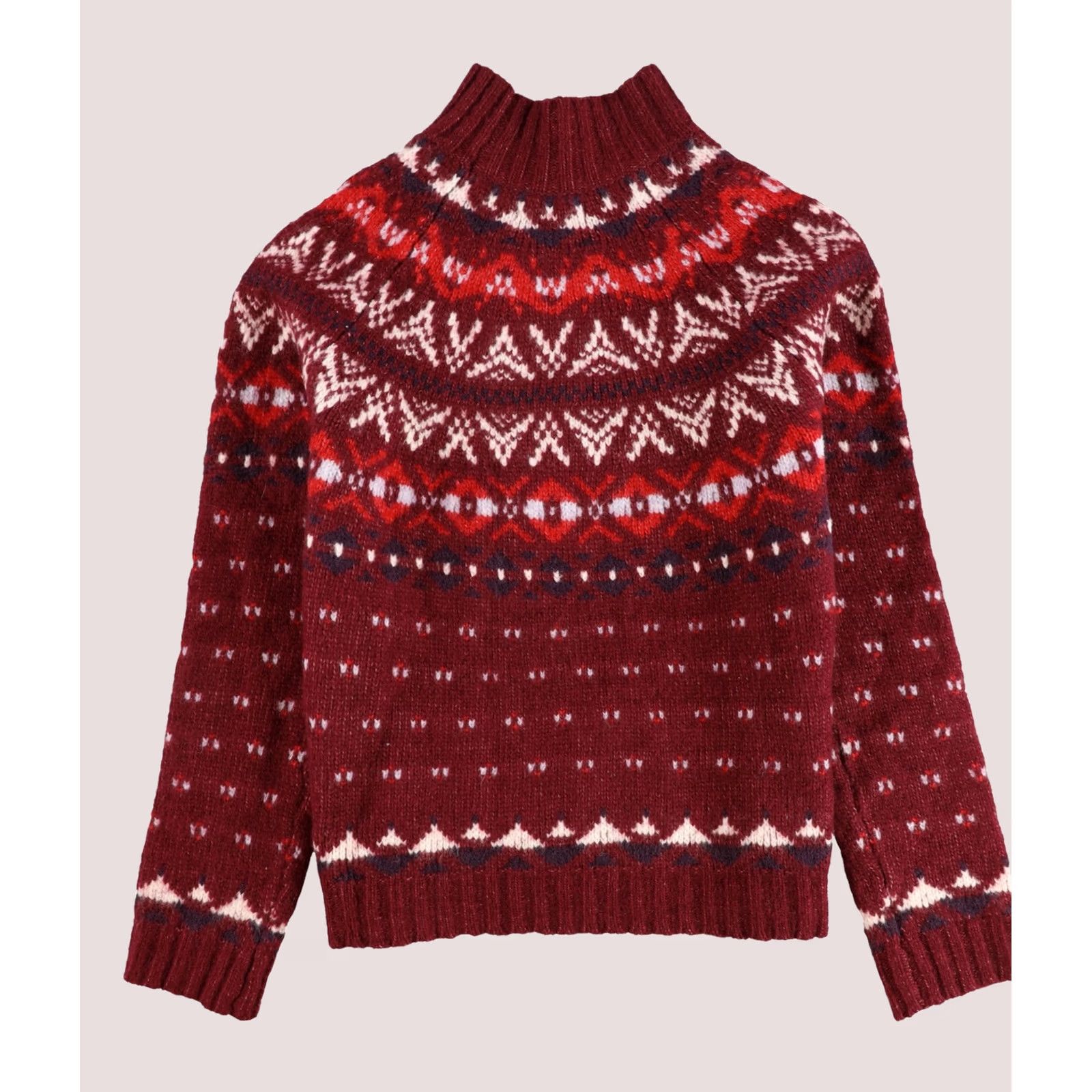 American Eagle Outfitters VINTAGE American Eagle Womens Fair Isle Pullover Sweater, redmulti, M Size M / US 6-8 / IT 42-44 - 1 Thumbnail