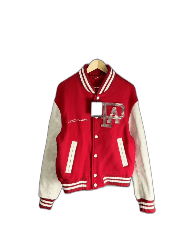 Louis Vuitton Louis Vuitton Red and White Baseball Jacket Size US L / EU 52-54 / 3 - 1 Thumbnail