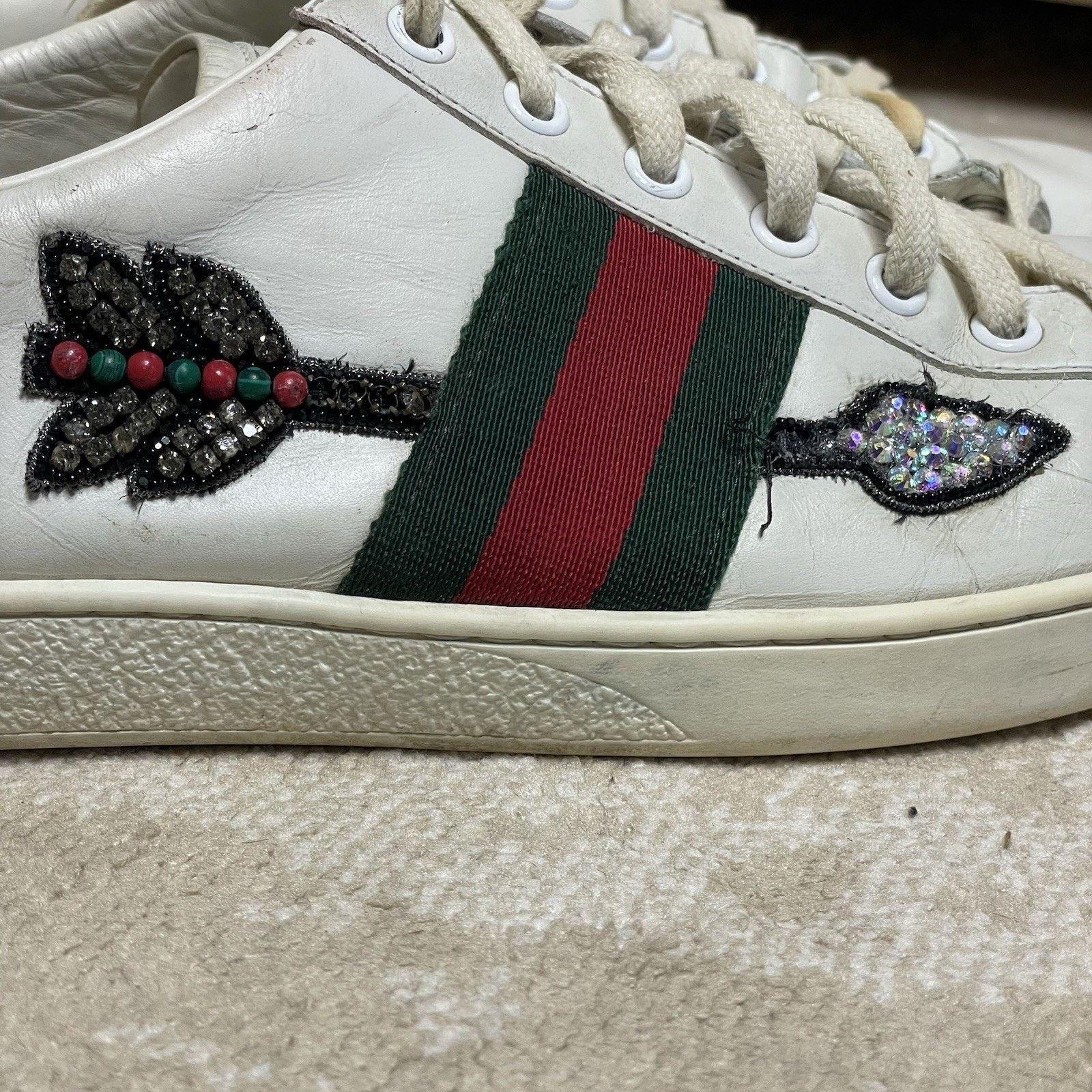 Gucci Gucci Ace Sneakers Low-Top Trainers shoes leather Arrow Size US 10 / IT 40 - 6 Thumbnail