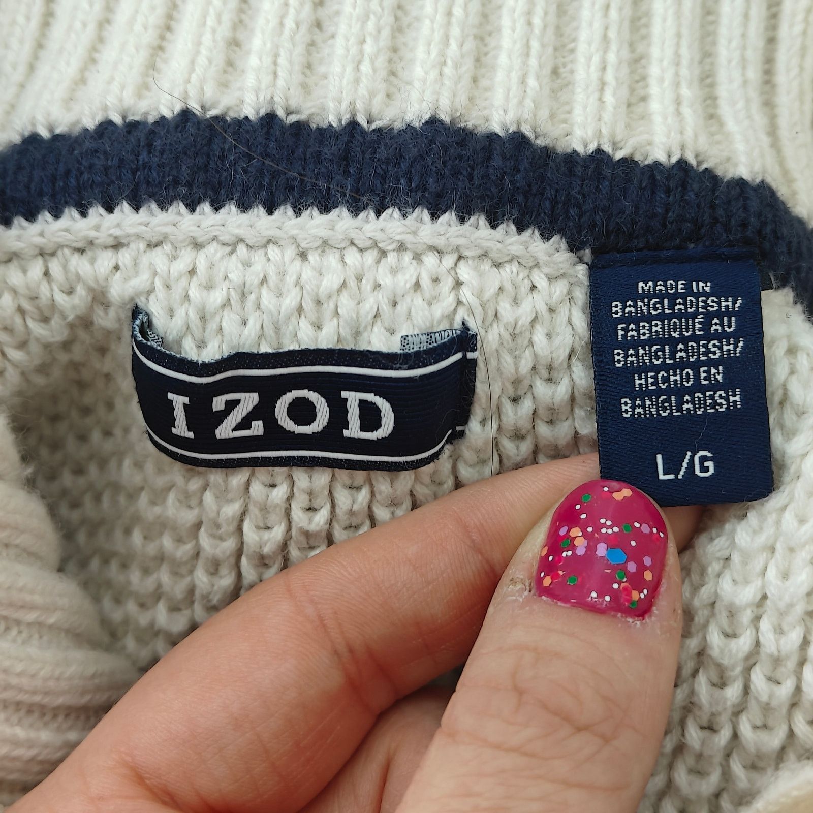 Izod Izod Mock Turtle Neck Classic Mens 1/4 Zip Sweater Size L Size US L / EU 52-54 / 3 - 2 Thumbnail