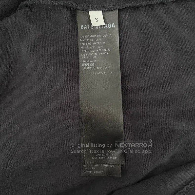 Balenciaga Balenciaga Back Reflective Logo Letter Printed Round Neck Size US S / EU 44-46 / 1 - 4 Thumbnail