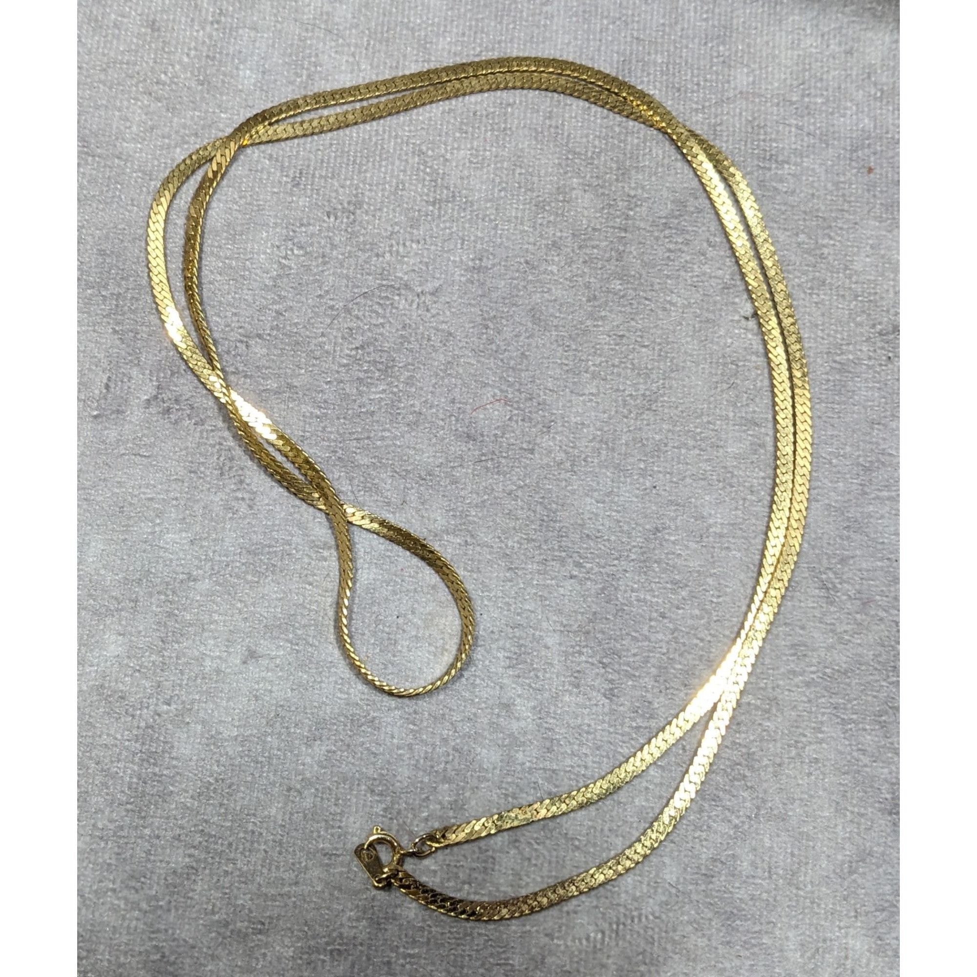 Other Simple Elegant Gold Tone Flat Chain Necklace Size ONE SIZE - 6 Thumbnail