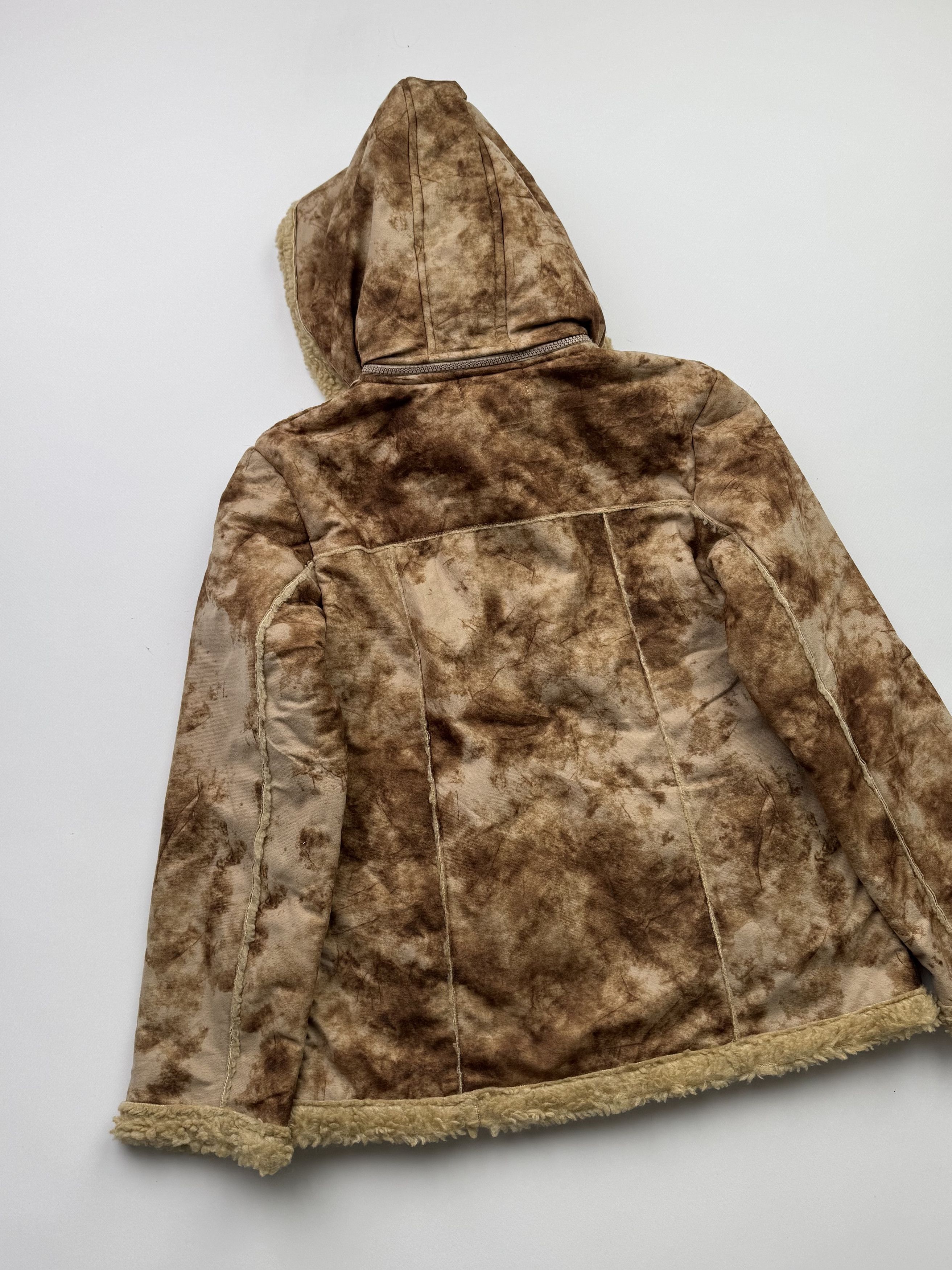 Vintage Vintage Faux Sheepskin Faded Hooded Jacket B527(V56)E2 Size M / US 6-8 / IT 42-44 - 7 Thumbnail