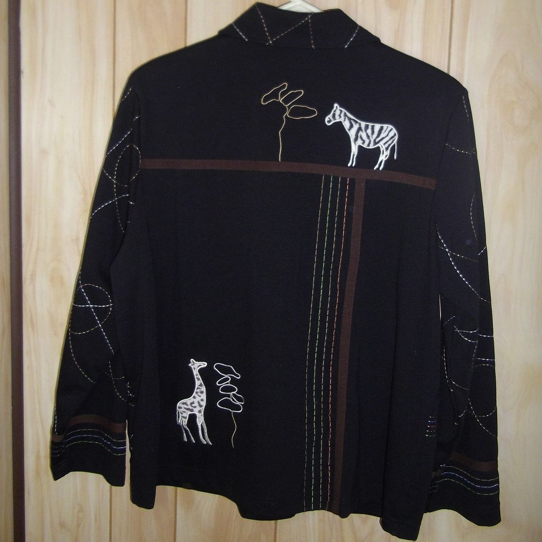 Other Allison Daley Vintage Animal Long Sleeve Jacket MP Size M / US 6-8 / IT 42-44 - 2 Thumbnail