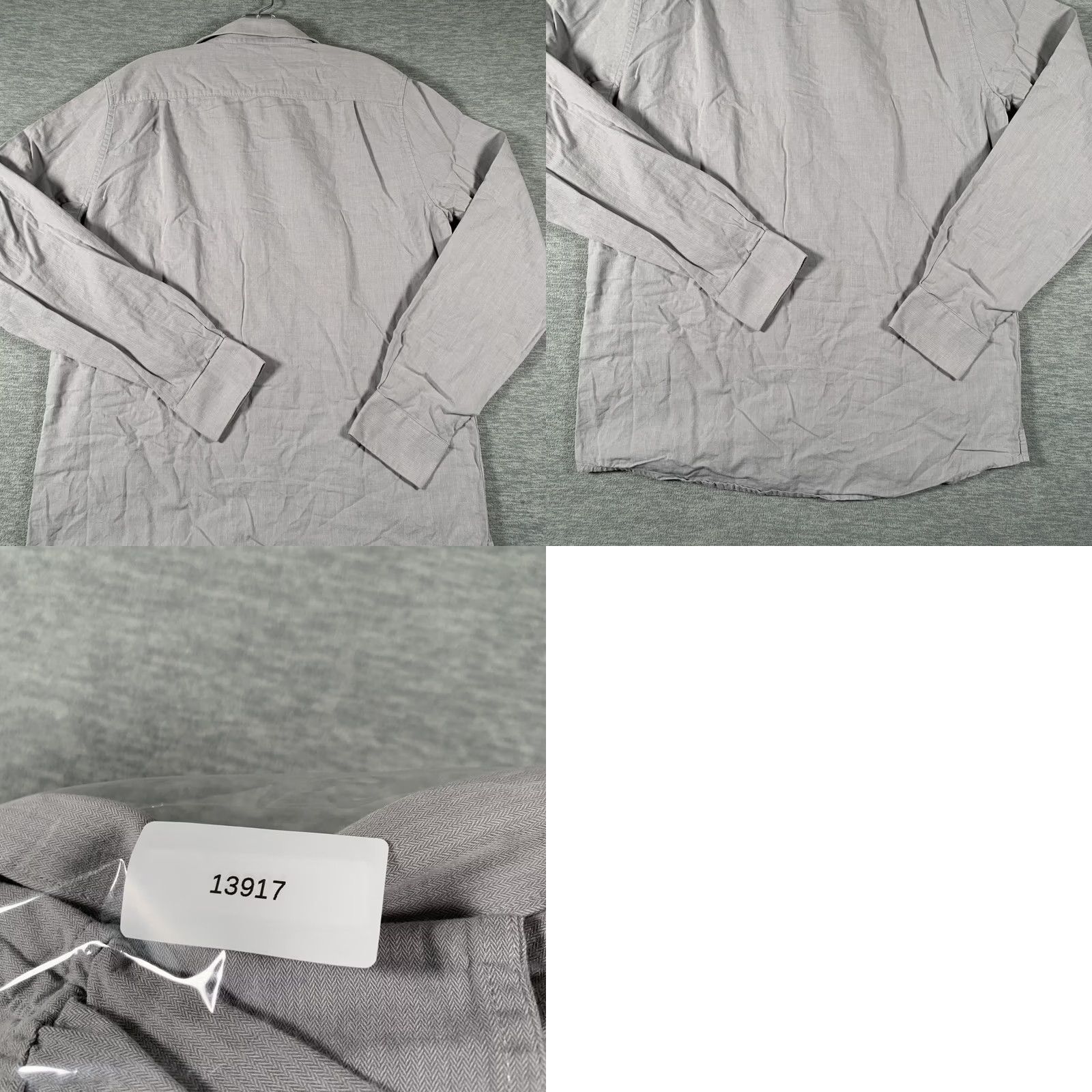 TravisMathew Travis Mathew Shirt Mens L Gray Herringbone Long Sleeve Button Front Casual Size US L / EU 52-54 / 3 - 9 Thumbnail
