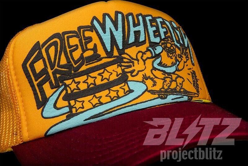 Kapital KAPITAL FREE WHEELIN TRUCKER CAP HAT YELLOW BURGUNDY Size ONE SIZE - 1 Thumbnail