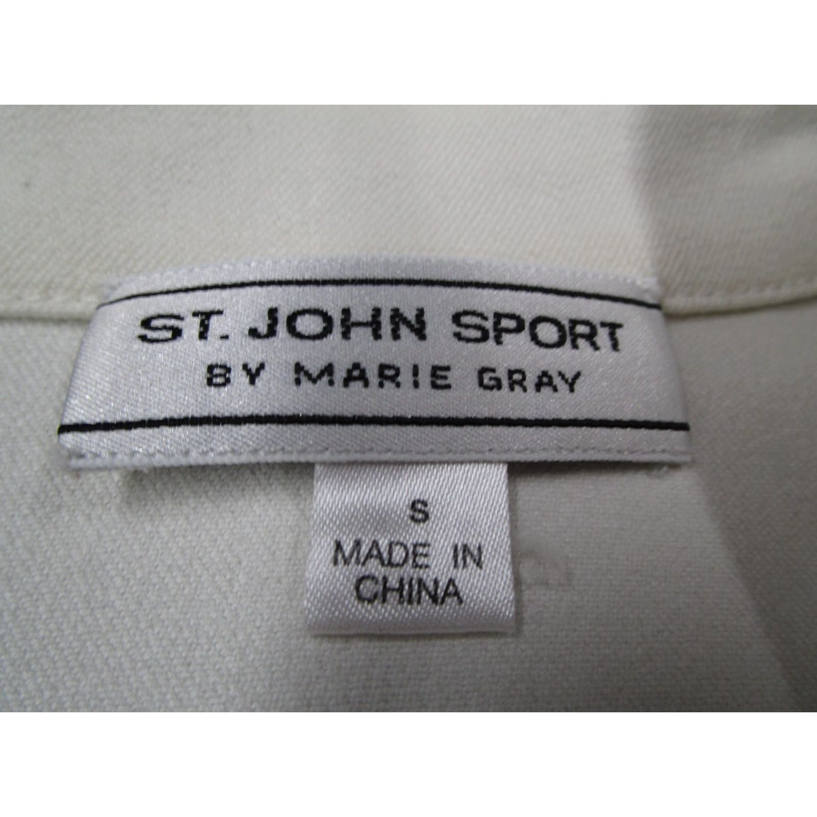 St. John VINTAGE St. John Sport Blazer Womens Small White Black Trim Sequin Retro 00s Size S / US 4 / IT 40 - 3 Thumbnail