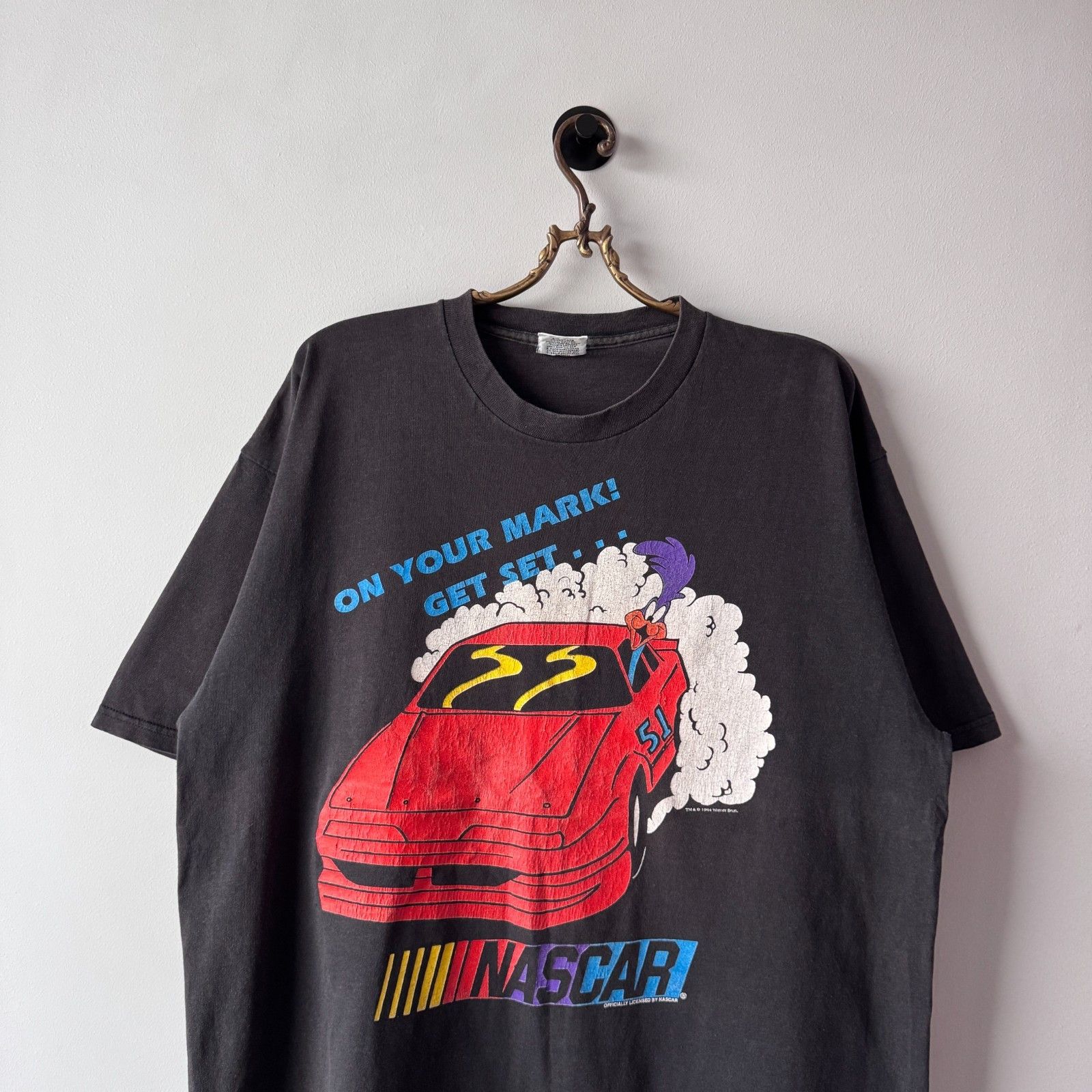 NASCAR Looney Tunes Vintage 1994 NASCAR T-Shirt Lee Single Stitch Size US XL / EU 56 / 4 - 4 Thumbnail