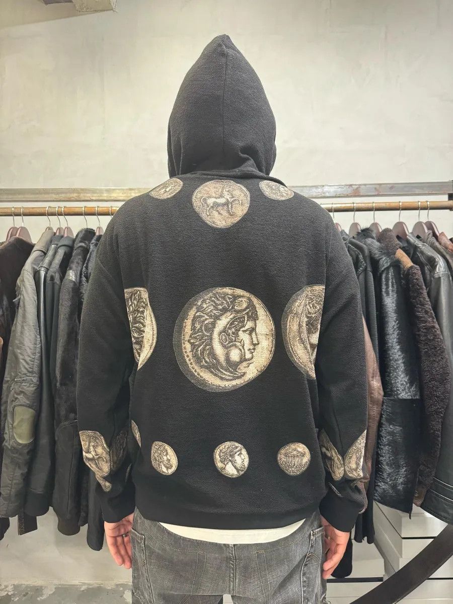 Designer × Dolce & Gabbana × Vintage SS2014 Dolce & Gabbana Roman Coins Black Hoodie Size US L / EU 52-54 / 3 - 4 Thumbnail