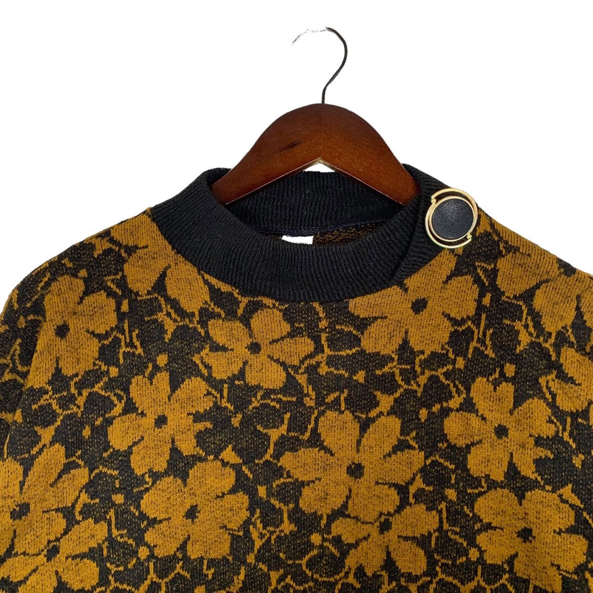 Designer Knit wear Italians Design made in italy Floral sweater Size M / US 6-8 / IT 42-44 - 5 Thumbnail