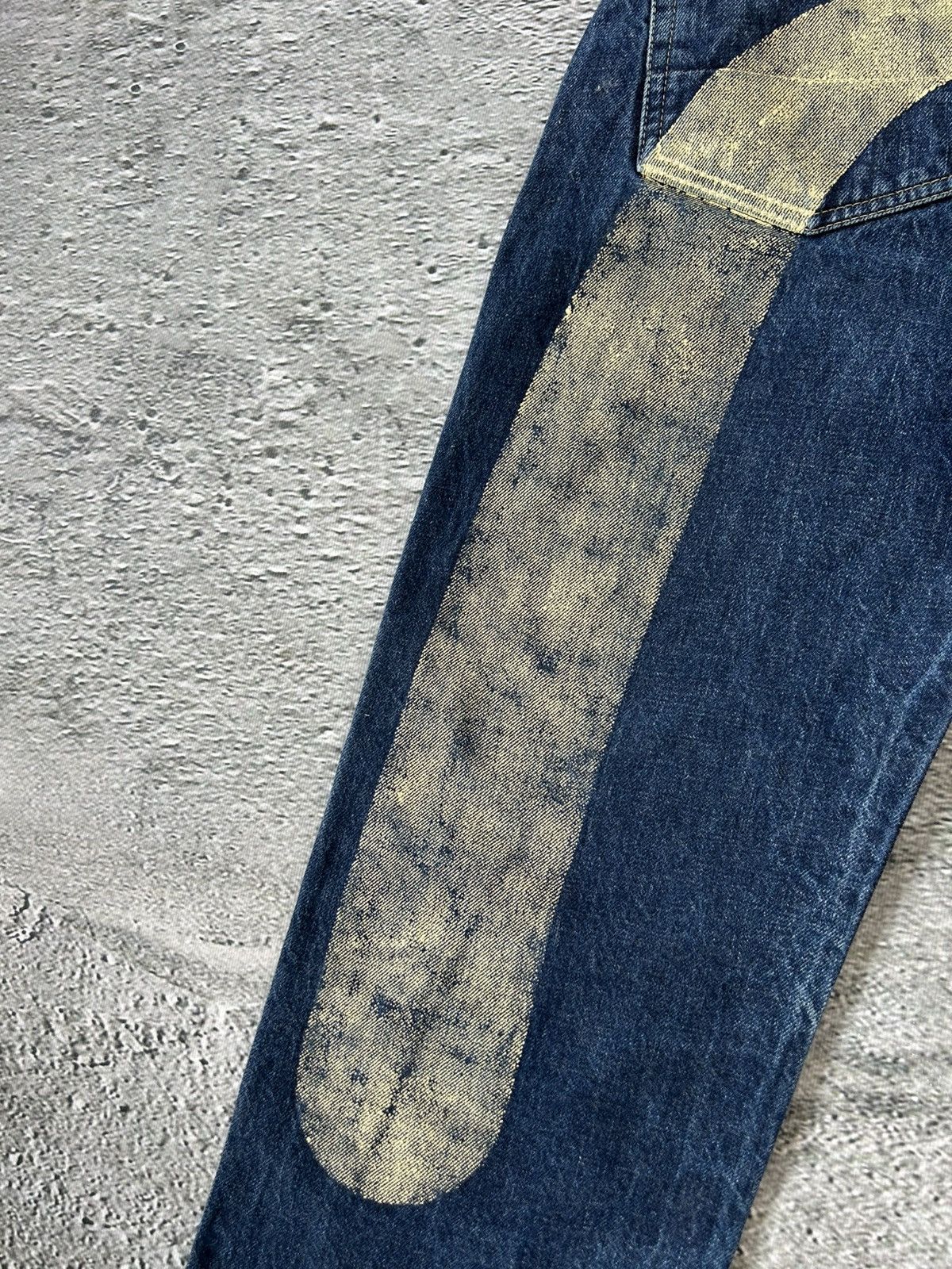 Evisu Evisu jeans daicock vintage selvedge navy big logo white Size 28" / US 6 / IT 42 - 5 Thumbnail