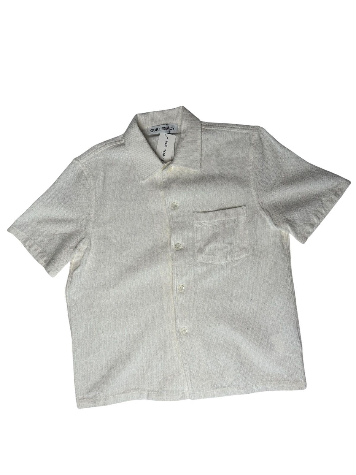 Our Legacy Our Legacy Box Shirt Shortsleeve White Crochet Weave Size US S / EU 44-46 / 1 - 3 Thumbnail