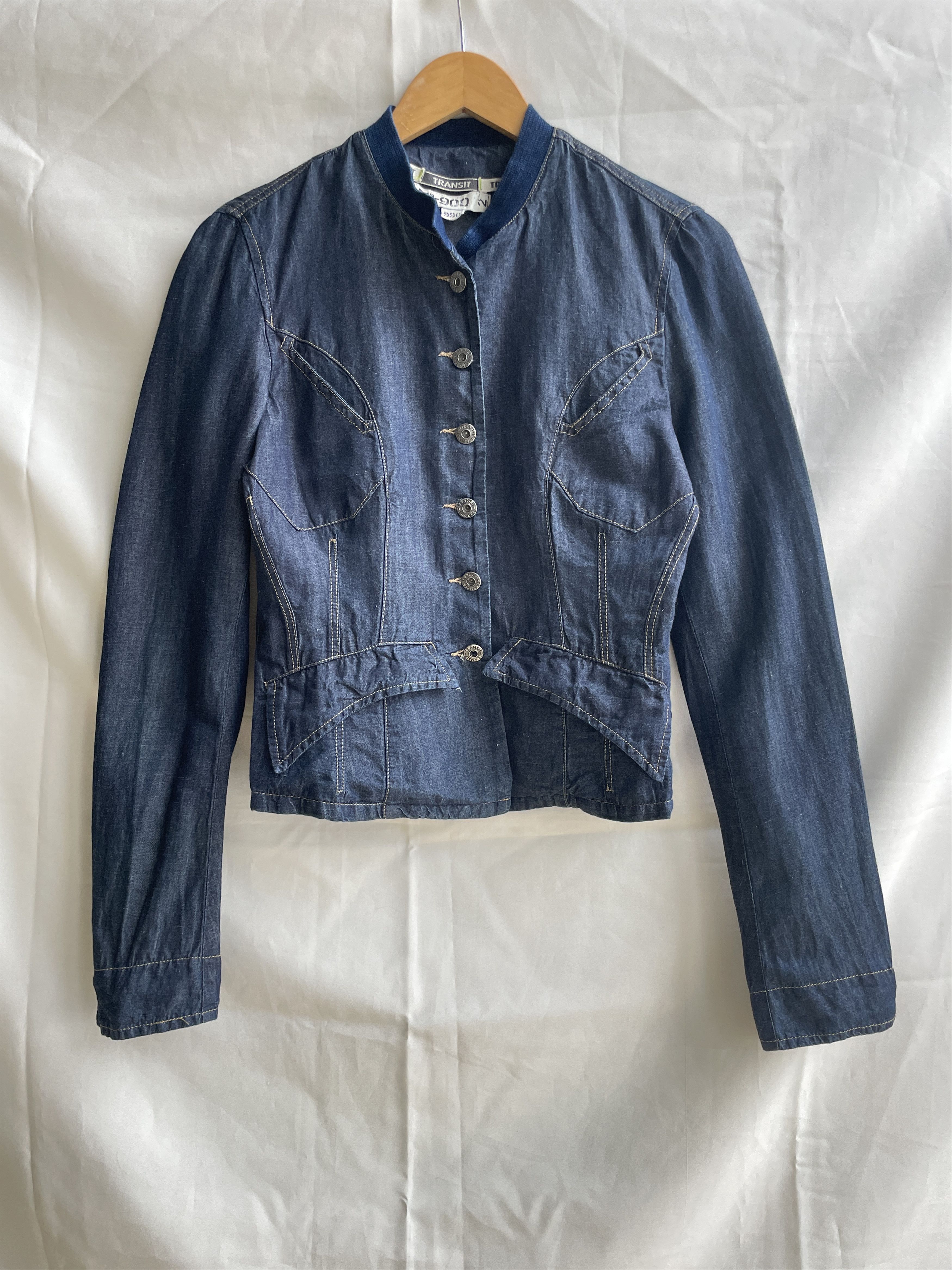 Transit Transit Par Such TR-900 Cotton Linen Denim Jacket Size 2 Size M / US 6-8 / IT 42-44 - 1 Thumbnail