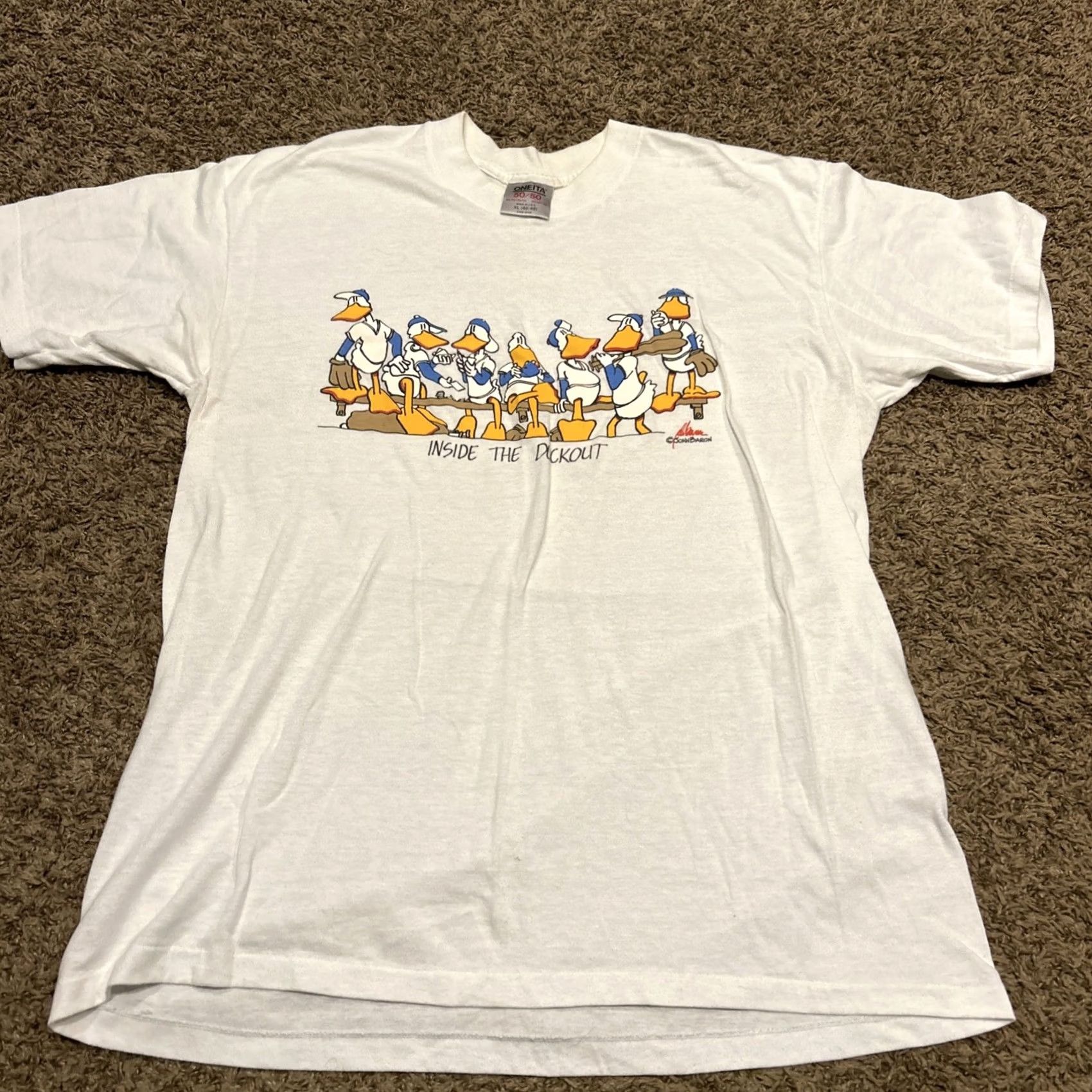 Vintage USA JOHN BARON INSIDE THE DUCKOUT BASEBALL SHIRT DUCKS XL VINTAGE A13 Size US XL / EU 56 / 4 - 2 Thumbnail