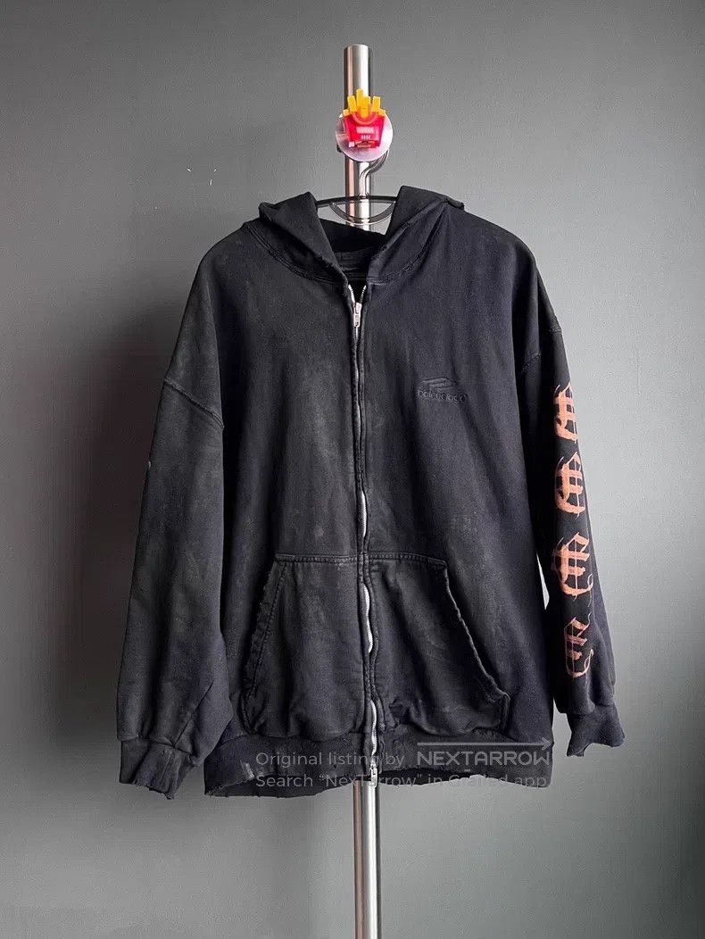 Balenciaga Balenciaga Buddhist Scripture Mud Dye Zipper Jacket Size US L / EU 52-54 / 3 - 1 Thumbnail