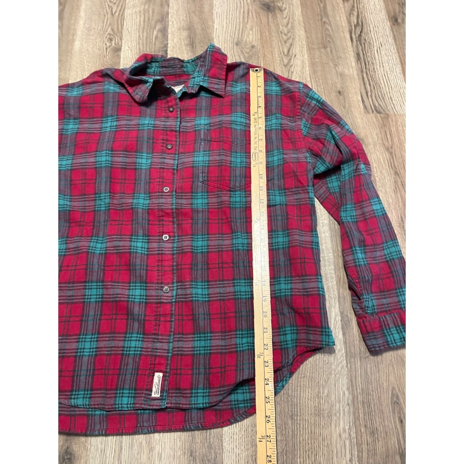 Vintage Woolrich Shirt Men XL Green Red Plaid Button Up Flannel Long Sleeve Size XL / US 12-14 / IT 48-50 - 7 Thumbnail