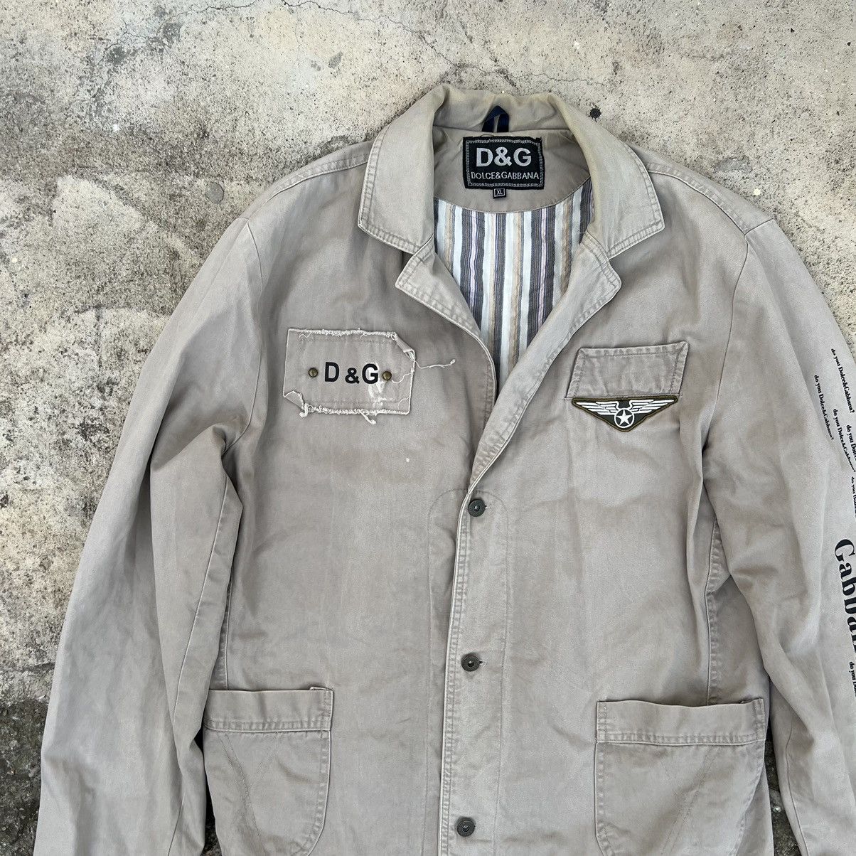 Dolce & Gabbana Vintage Dolce Gabbana men’s beige jacket Size US L / EU 52-54 / 3 - 3 Thumbnail
