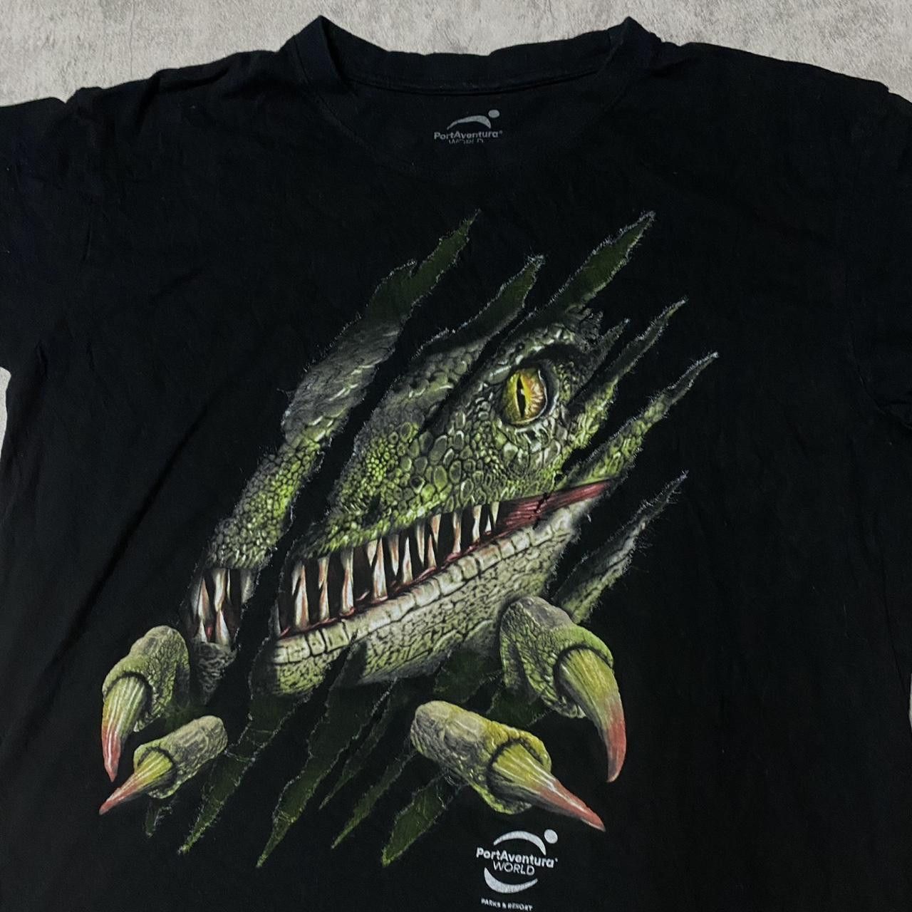 Other Black graphic dinosaur t-shirt with green accents Size US L / EU 52-54 / 3 - 2 Thumbnail