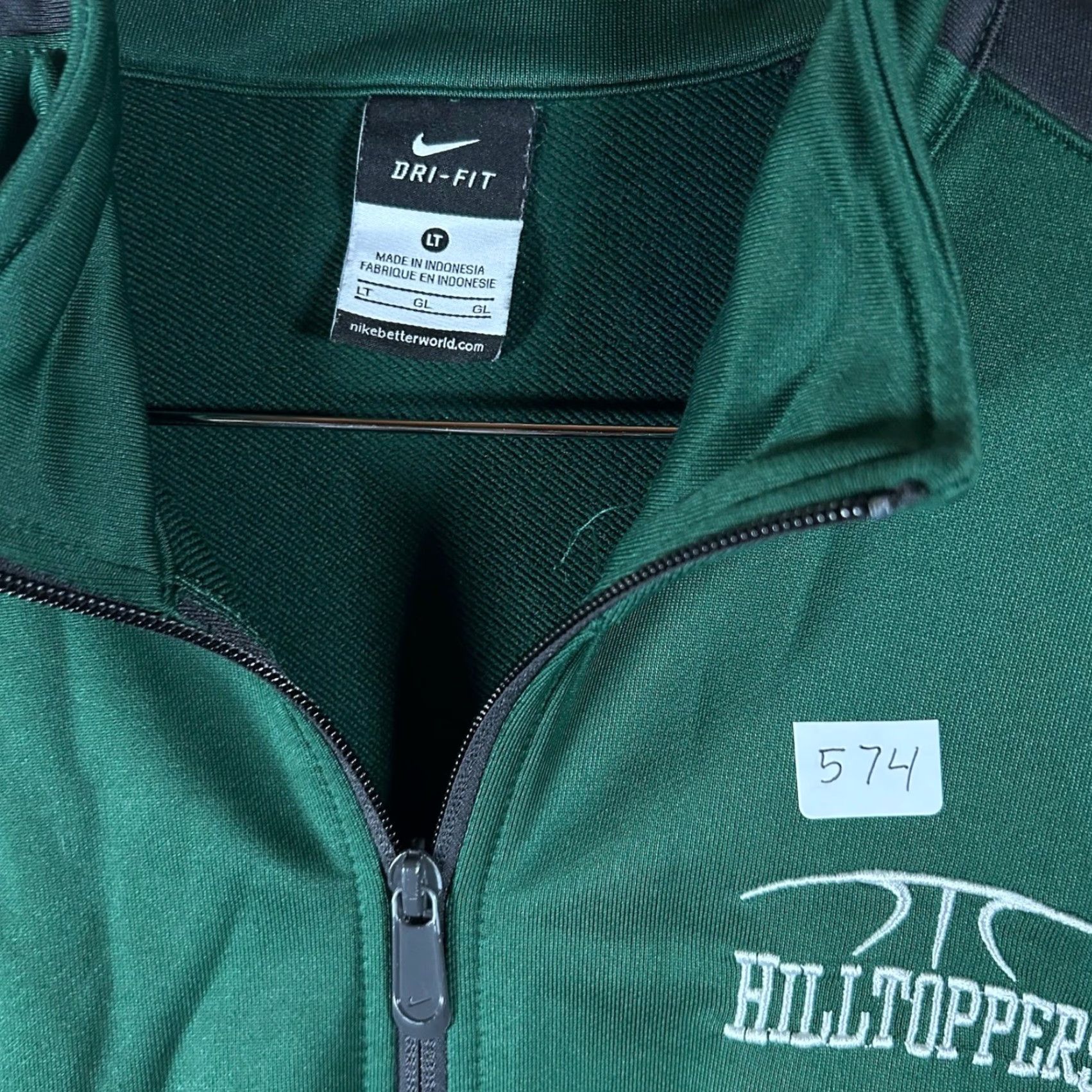 Nike Nike Dri-Fit Hilltoppers Basketball Full Zip Track Jacket Mens LT Green Size US L / EU 52-54 / 3 - 2 Thumbnail