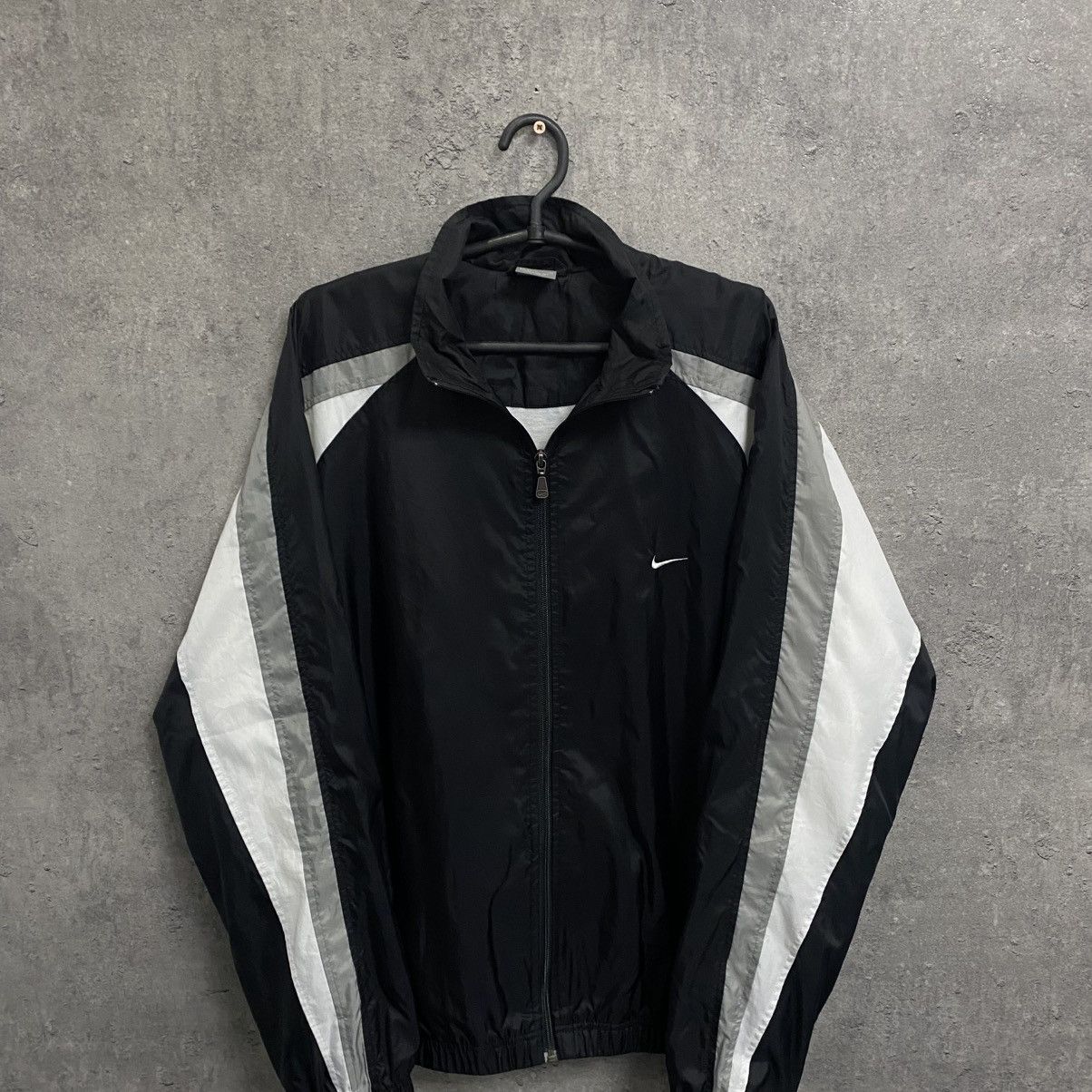 Nike Vintage Y2K Nike Track Jacket Nylon Top Striped Swoosh Size US XL / EU 56 / 4 - 4 Thumbnail