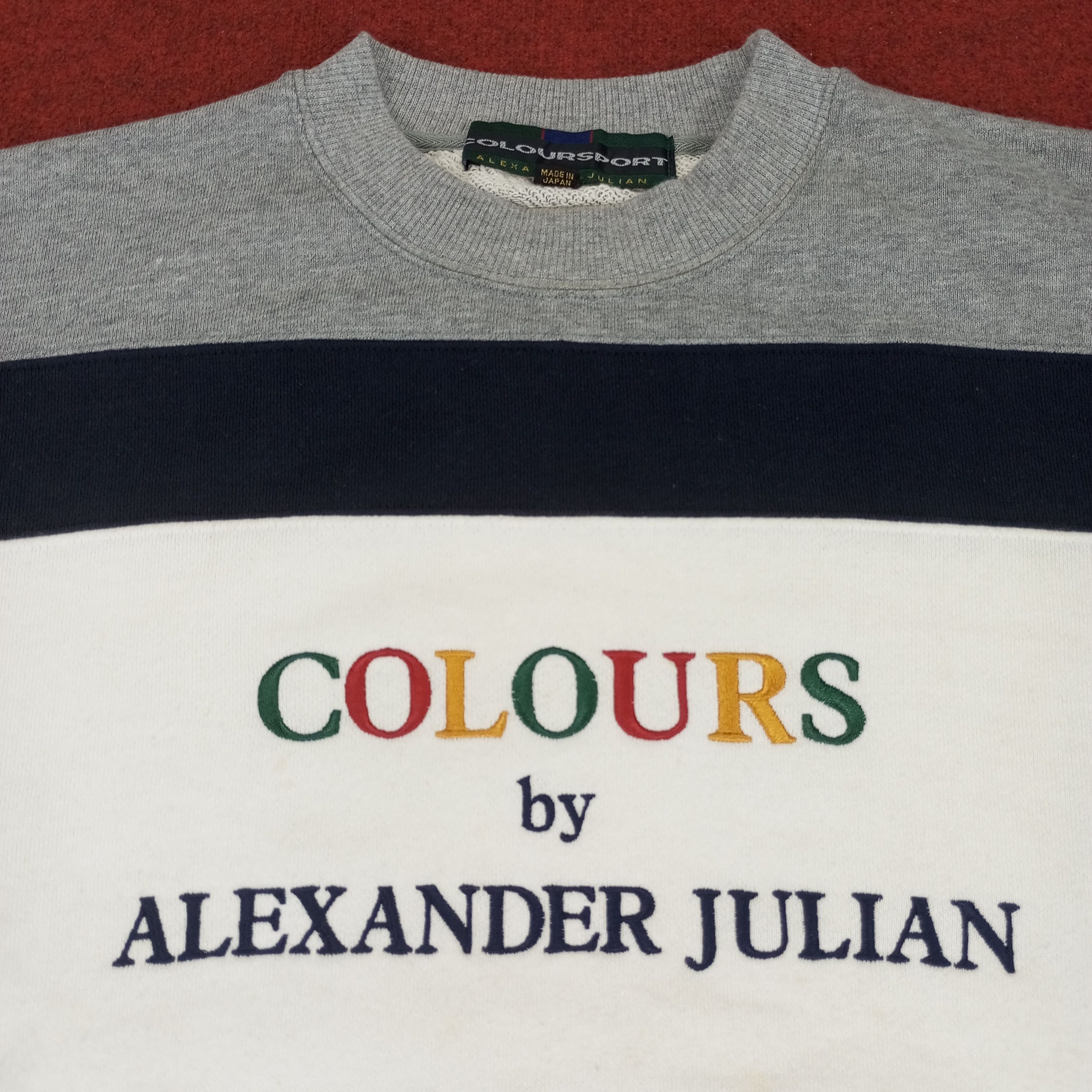 Alexander Julian × Colours × Vintage Colours By Alexander Julian Fashion Style Sweatshirt Size US M / EU 48-50 / 2 - 2 Thumbnail